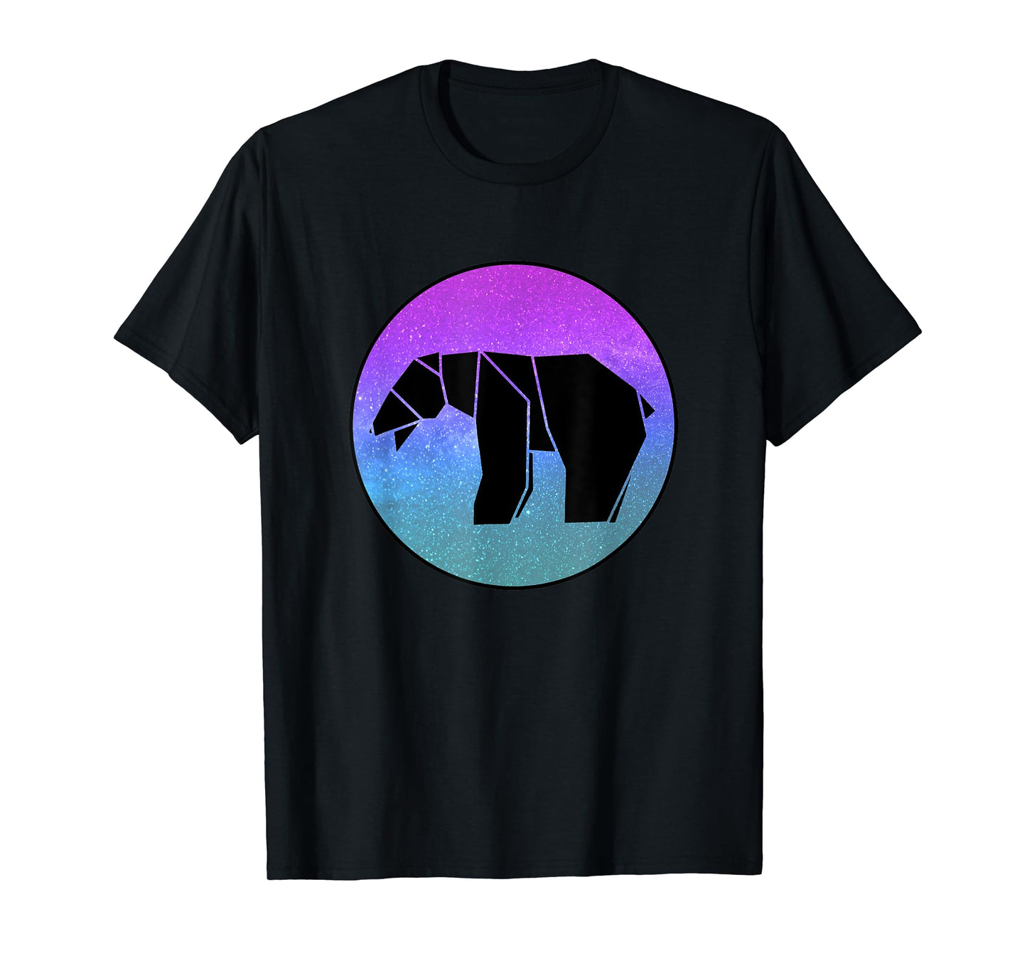 Bear Origami Galaxy Vaporwave T-Shirt - Fun Novelty Design Unisex - T-Shirt, Sweatshirt, Hoodie