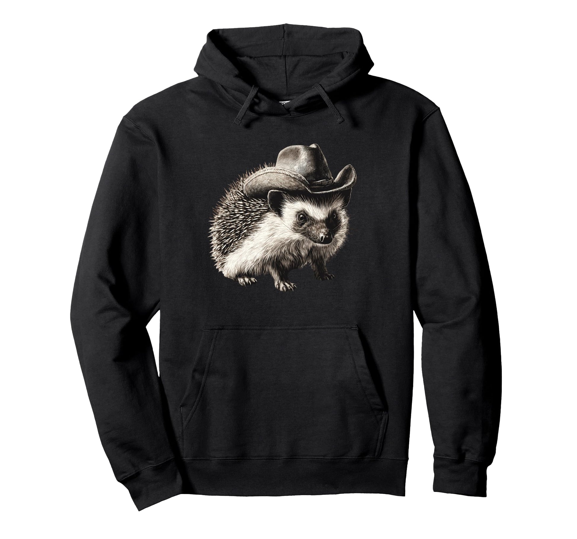 Hedgehog Cowboy Rodeo Cowgirl Western Hoodie - Streetwear Style Unisex - T-Shirt, Sweatshirt, Hoodie