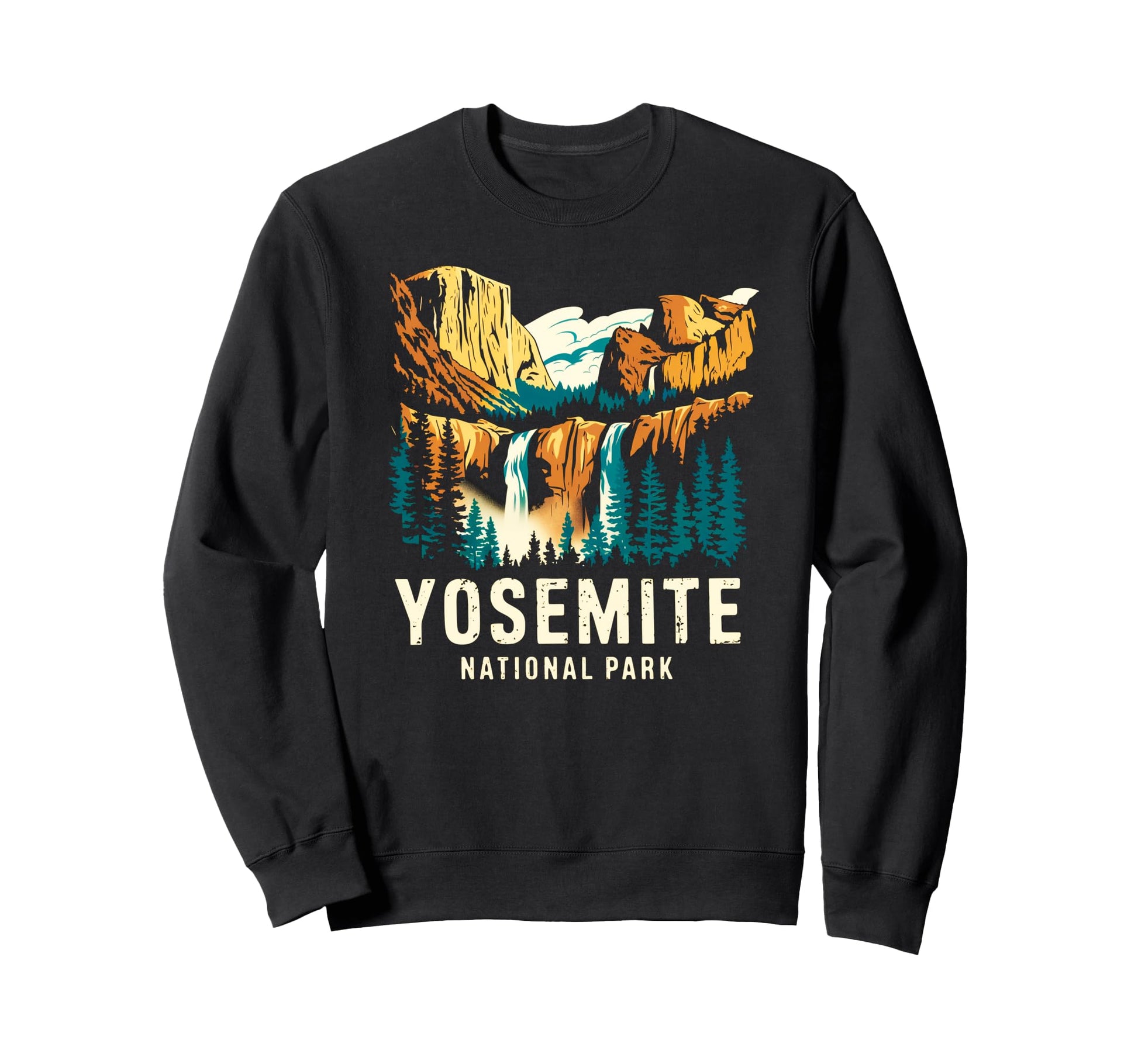 Yosemite Falls California National Sweatshirt - Unique Graphic Men Women - T-Shirt, Sweatshirt, Hoodie