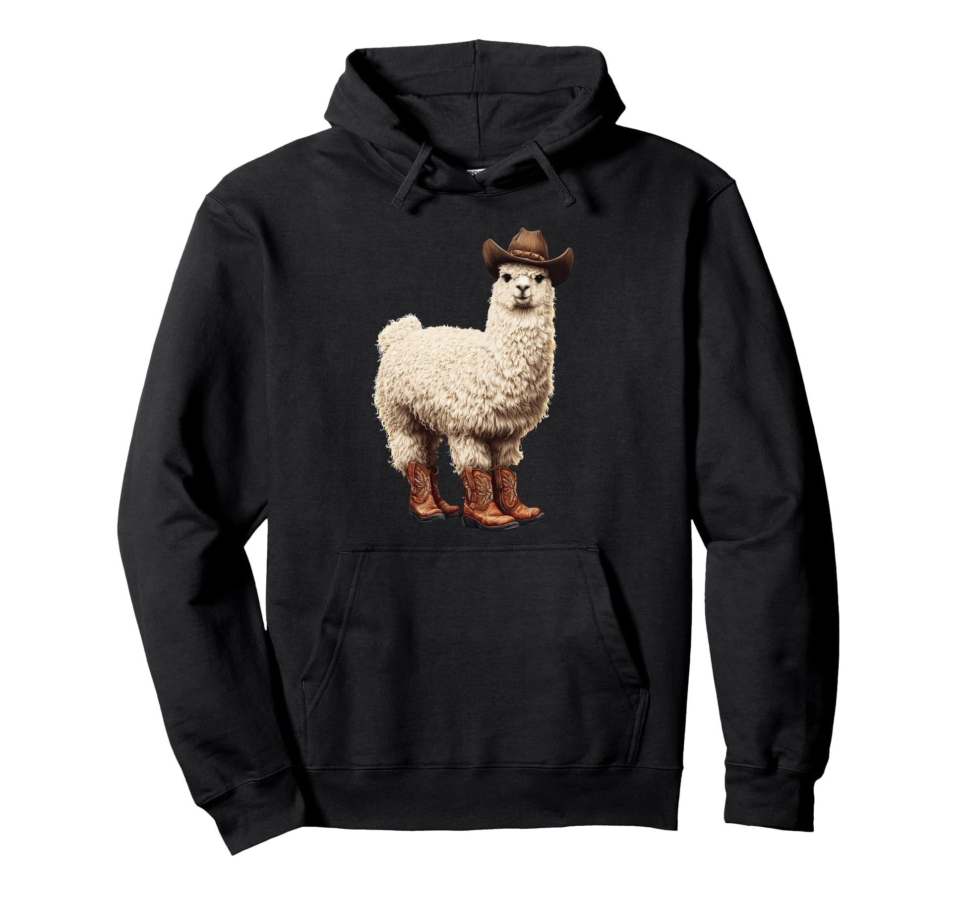 Alpaca Cowboy Rodeo Cowgirl Western Hoodie - Novelty Apparel Men Women - T-Shirt, Sweatshirt, Hoodie