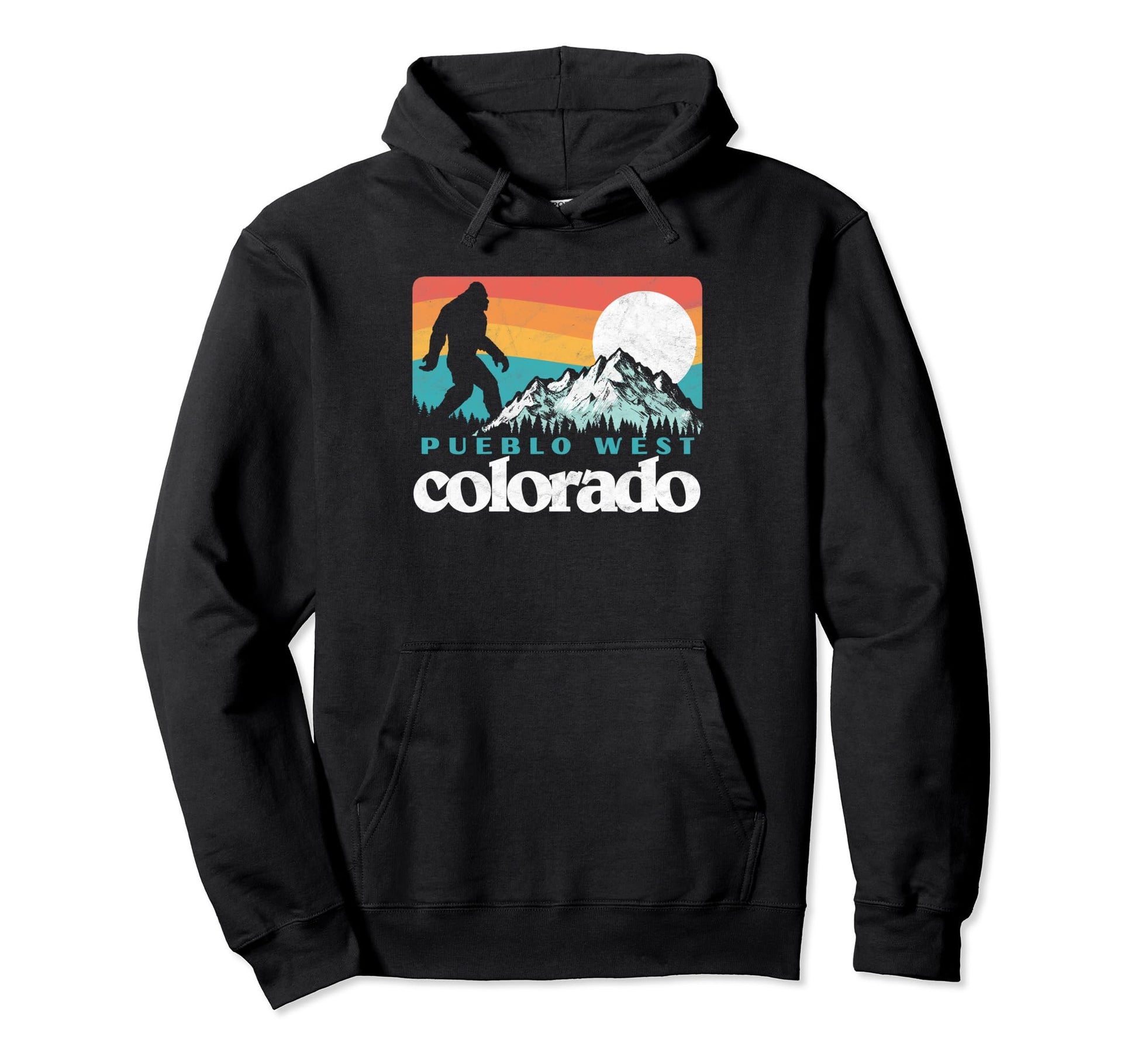 Pueblo West Colorado 80S Bigfoot Hoodie - Unique Graphic Men Women - T-Shirt, Sweatshirt, Hoodie