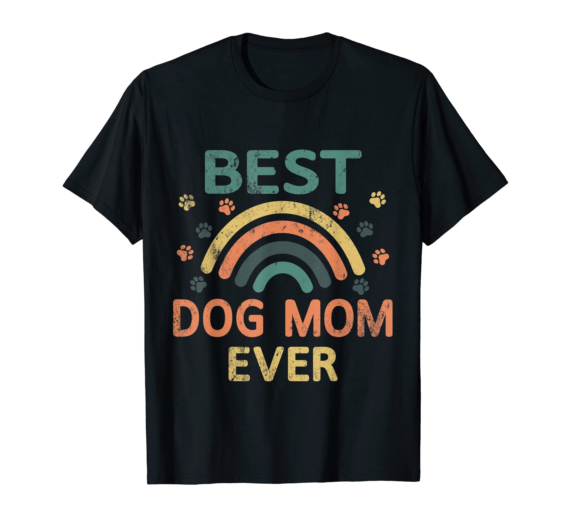 Womens Funny Rainbow Best Dog Mom T-Shirt - Casual Everyday Wear Men Women - T-Shirt, Sweatshirt, Hoodie