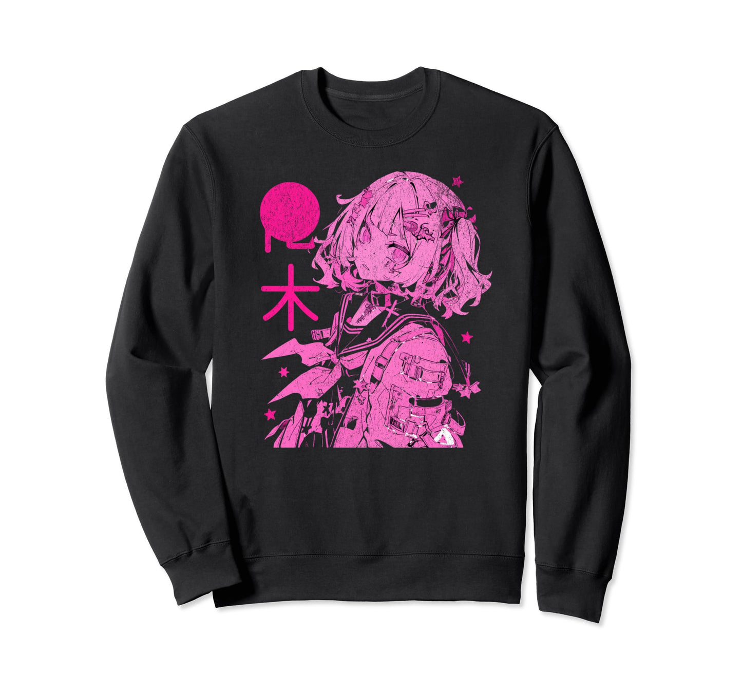 Goth Grunge Demon Anime Waifu Horror Sweatshirt - Trendy Graphic Men Women - T-Shirt, Sweatshirt, Hoodie