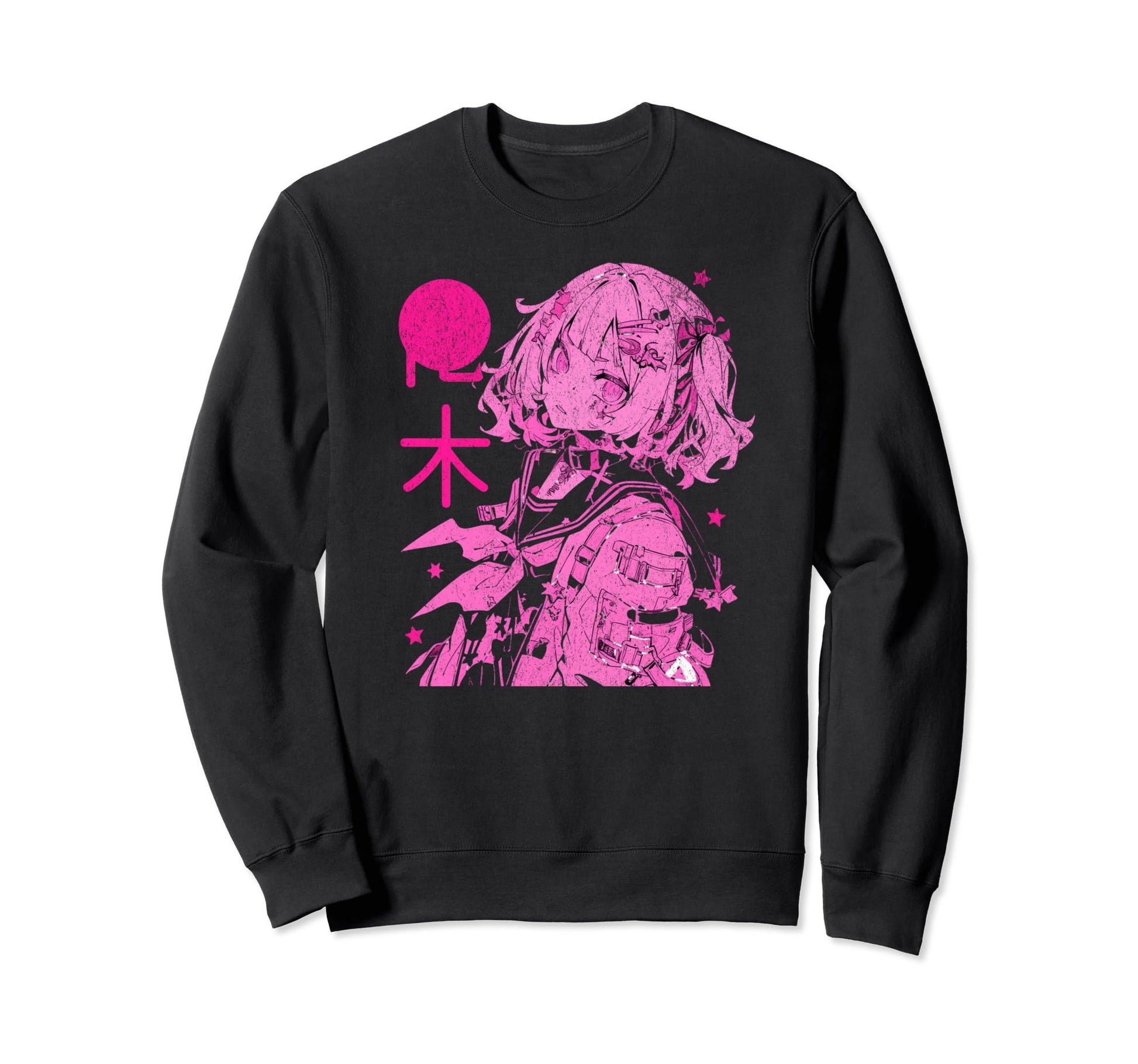Goth Grunge Demon Anime Waifu Horror Sweatshirt - Trendy Graphic Men Women - T-Shirt, Sweatshirt, Hoodie