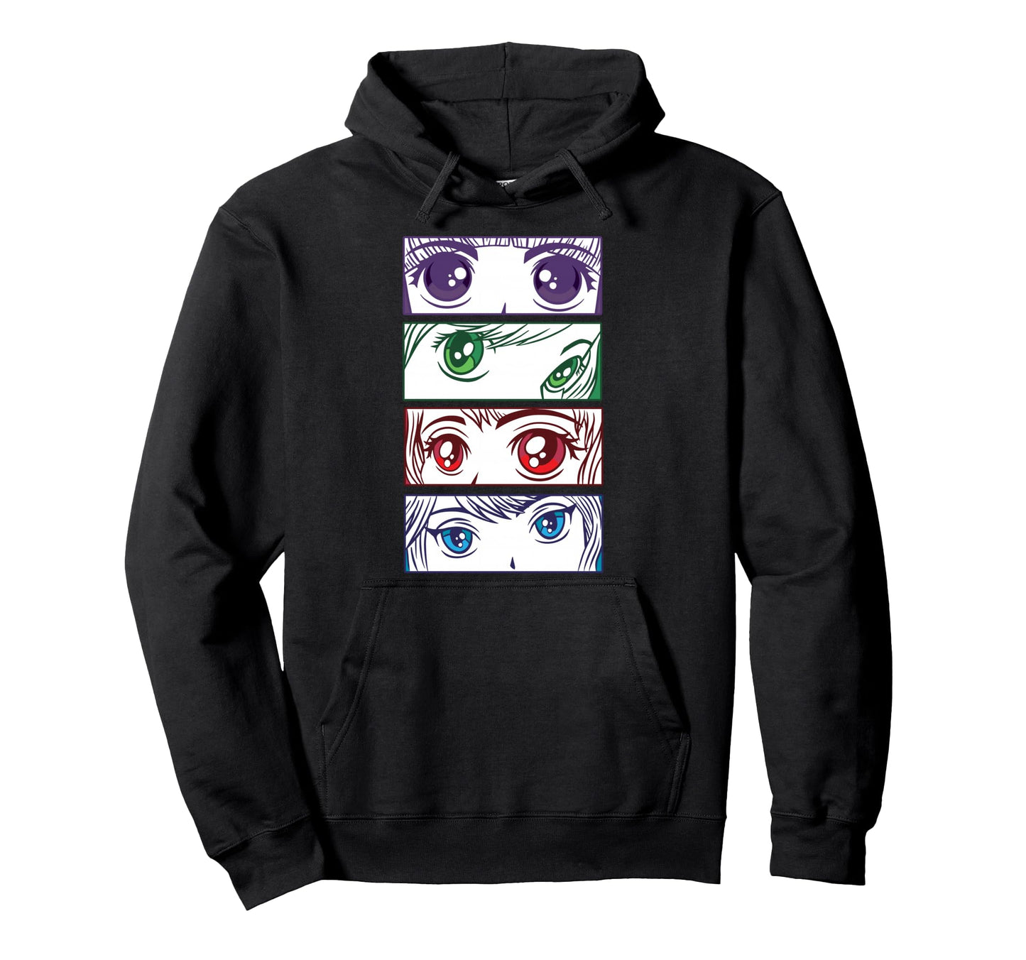 Beautiful Anime Eyes Vaporwave Hoodie - Casual Everyday Wear Men Women - T-Shirt, Sweatshirt, Hoodie