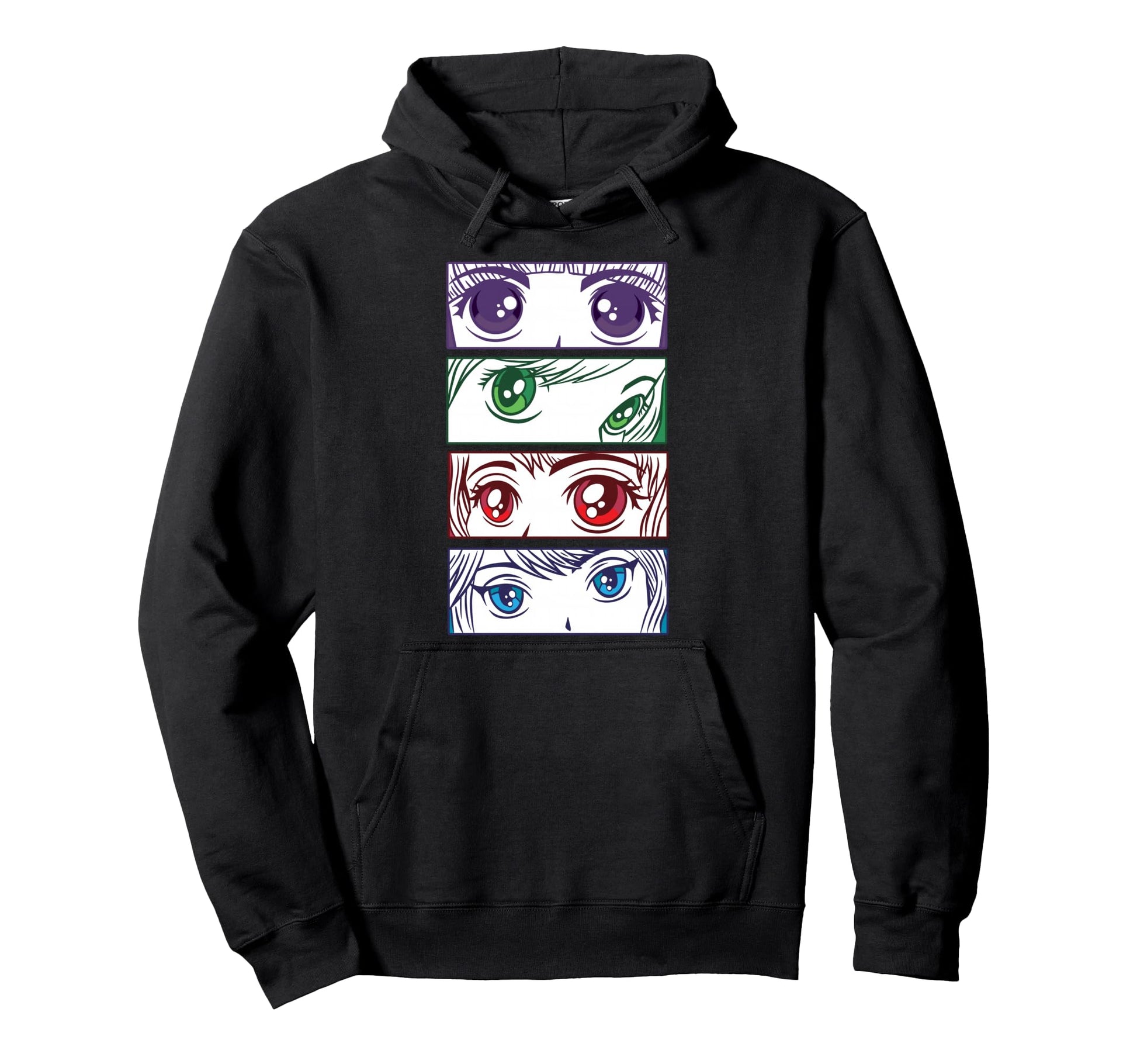 Beautiful Anime Eyes Vaporwave Hoodie - Casual Everyday Wear Men Women - T-Shirt, Sweatshirt, Hoodie