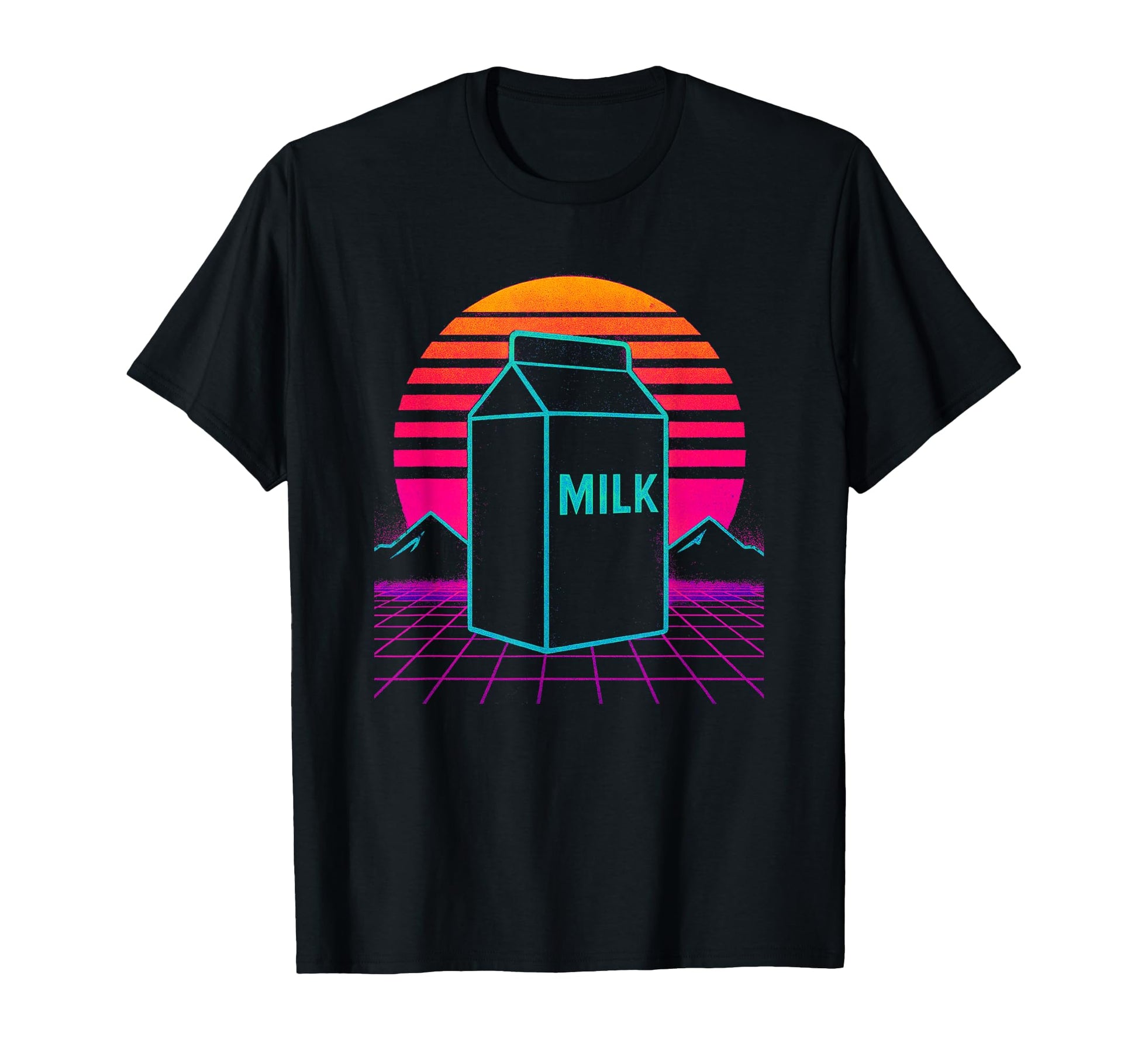 Milk Carton Vaporwave 80S Synthwave T-Shirt - Unique Graphic Men Women - T-Shirt, Sweatshirt, Hoodie