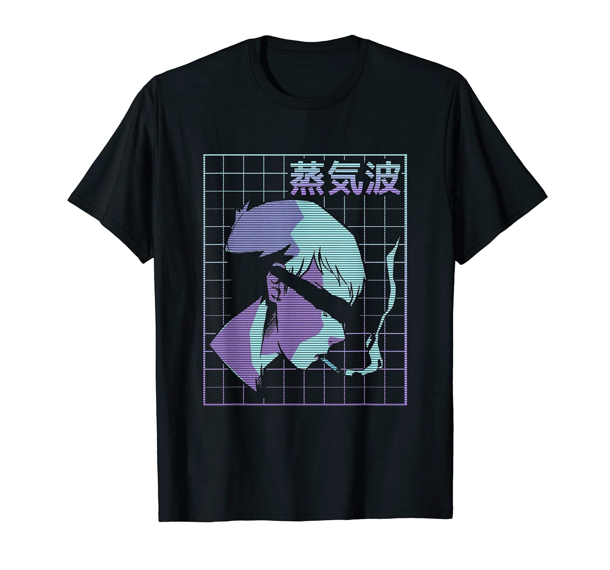 Anime Aesthetic Vaporwave Glitch Art T-Shirt - Unique Graphic Men Women - T-Shirt, Sweatshirt, Hoodie