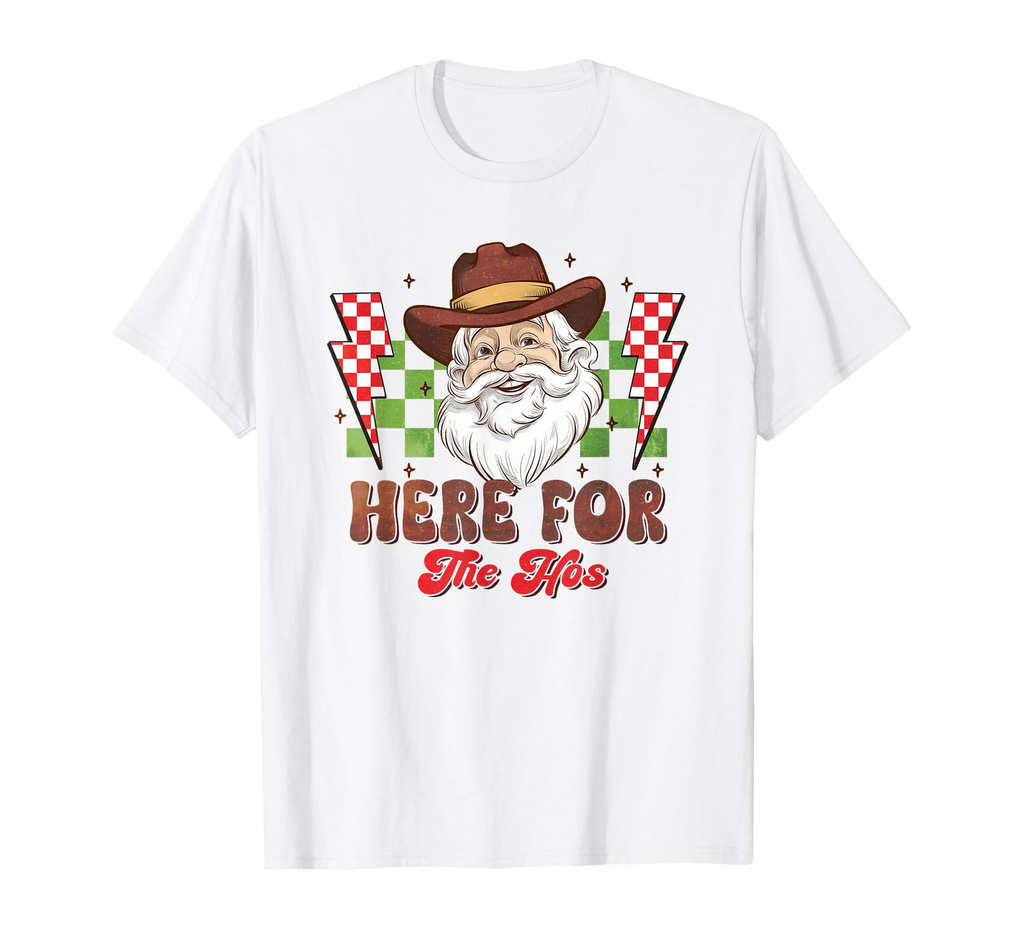 Here Hos Cowboy Santa Groovy Raunchy T-Shirt - Novelty Apparel Men Women - T-Shirt, Sweatshirt, Hoodie