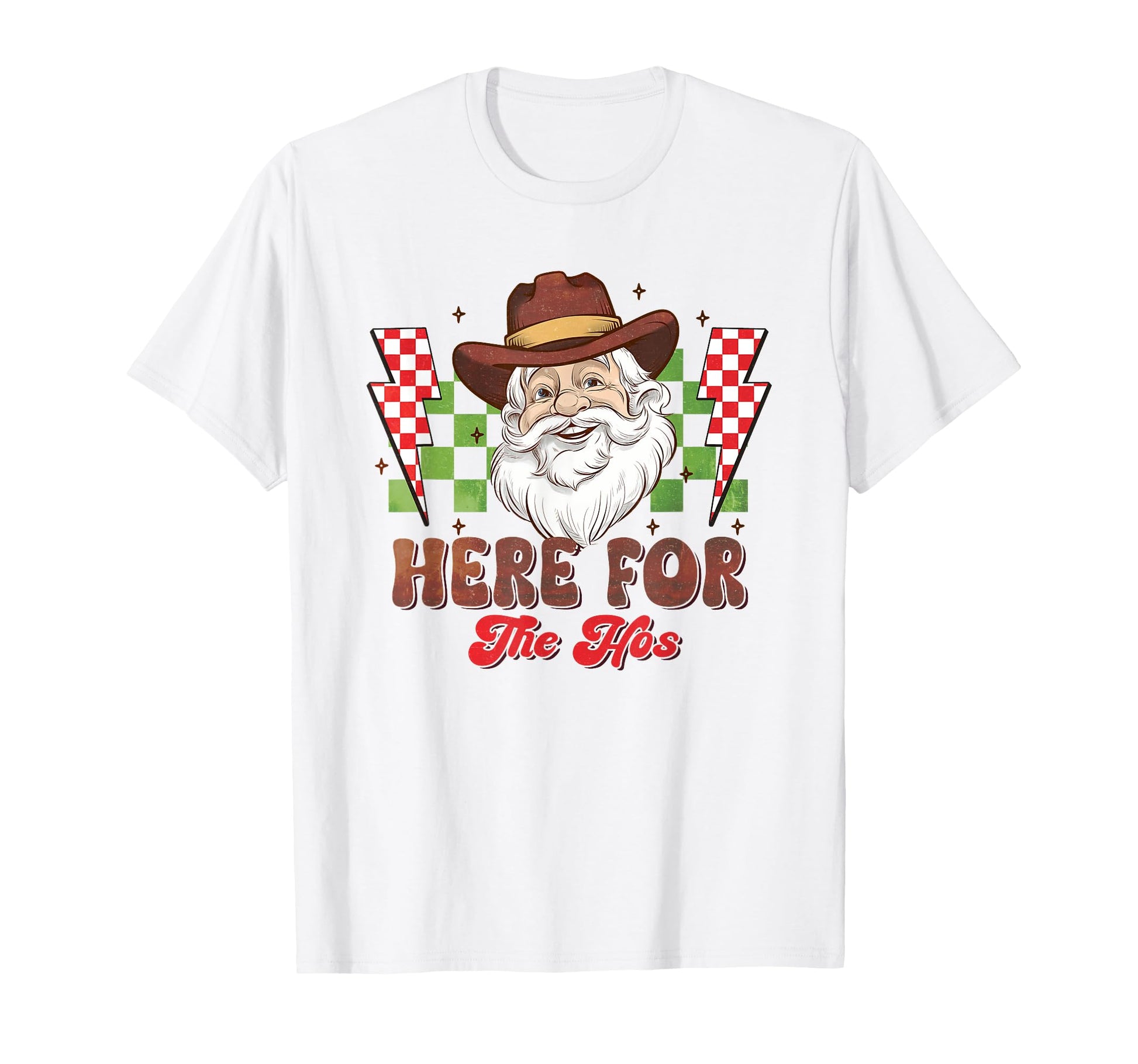 Here Hos Cowboy Santa Groovy Raunchy T-Shirt - Novelty Apparel Men Women - T-Shirt, Sweatshirt, Hoodie
