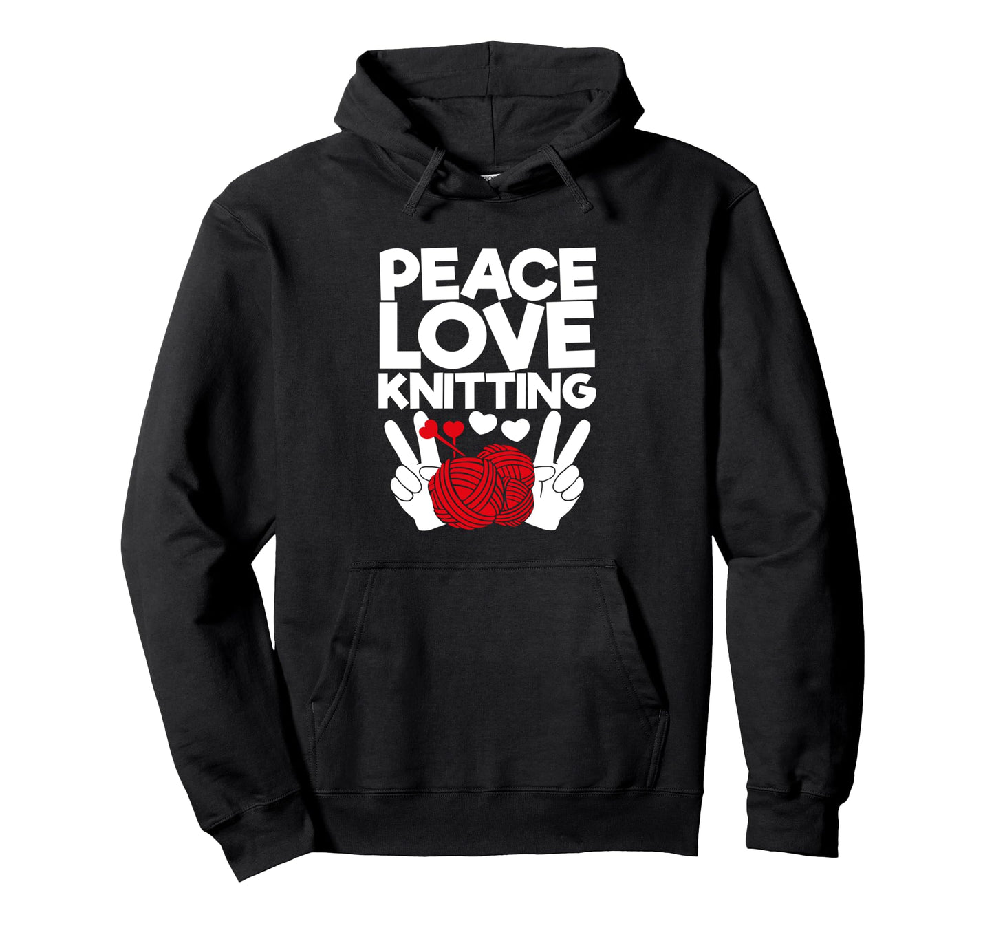 Knitting Lover Knitter Crocheting Hoodie - Minimalist Print for Adults - T-Shirt, Sweatshirt, Hoodie