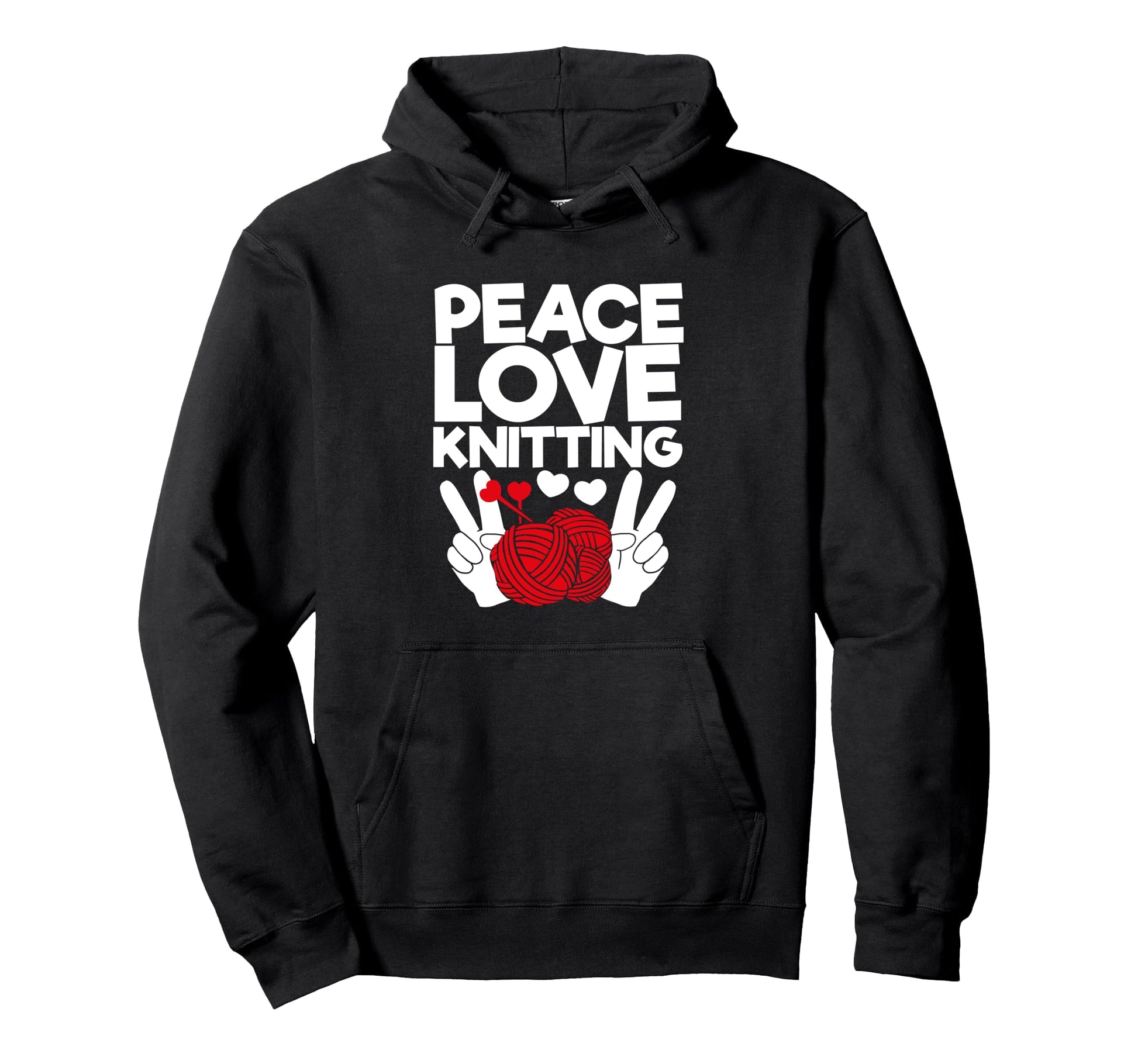 Knitting Lover Knitter Crocheting Hoodie - Minimalist Print for Adults - T-Shirt, Sweatshirt, Hoodie