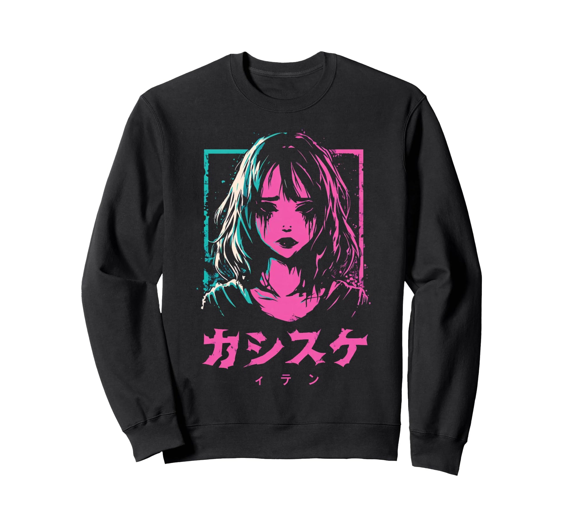 Goth Grunge Demon Anime Waifu Horror Sweatshirt - Aesthetic Graphic Unisex - T-Shirt, Sweatshirt, Hoodie