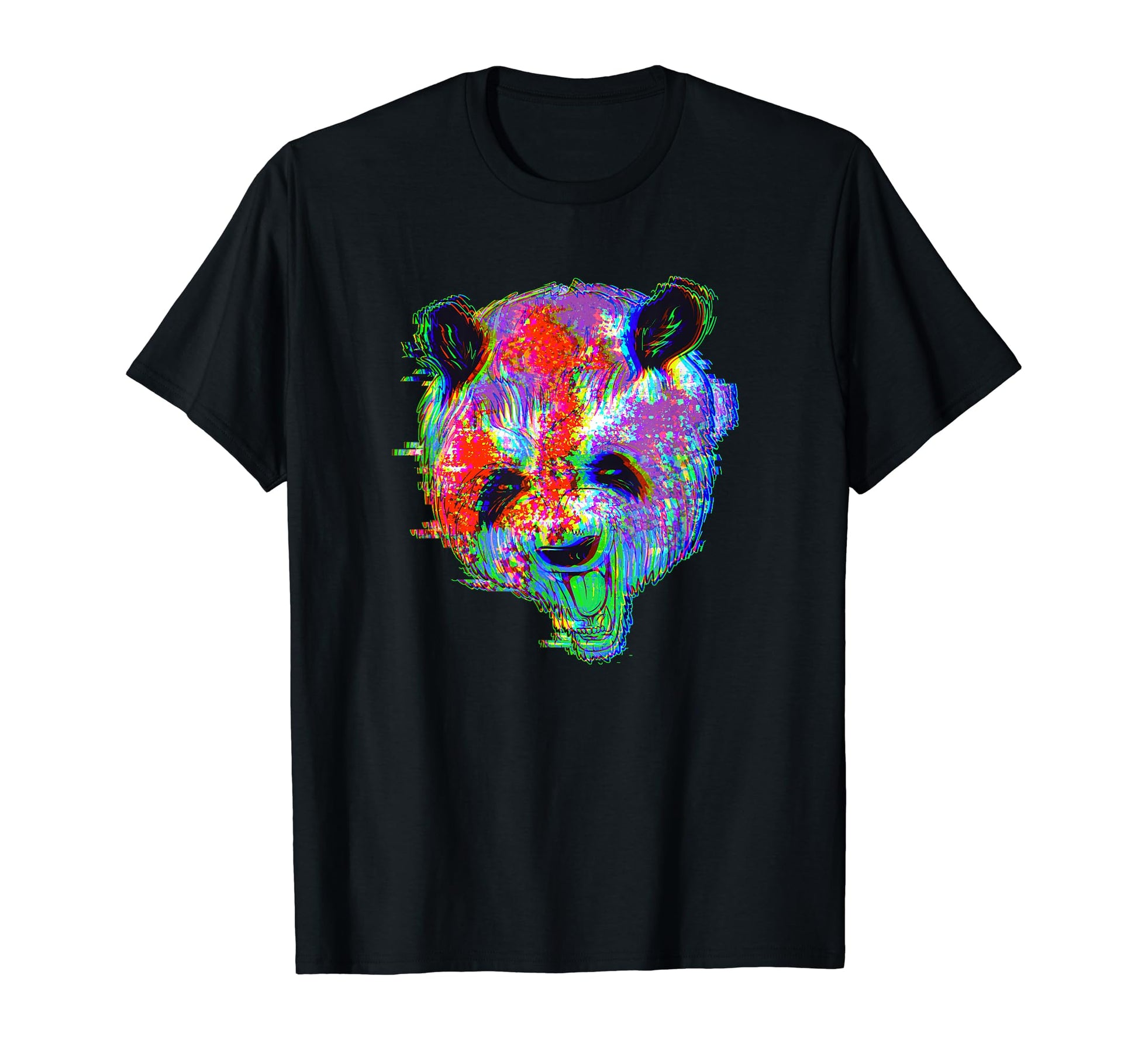 Panda Angry Bear Vaporwave Aesthetic Art T-Shirt - Unique Graphic Men Women - T-Shirt, Sweatshirt, Hoodie