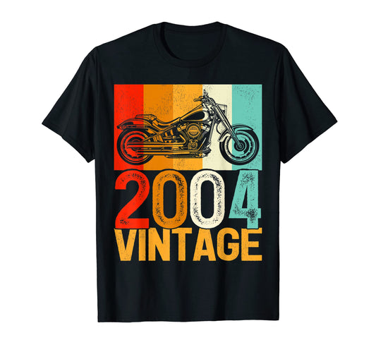 18 Years Old Motorcycle 2004 18Th T-Shirt - Minimalist Print for Adults - T-Shirt, Sweatshirt, Hoodie