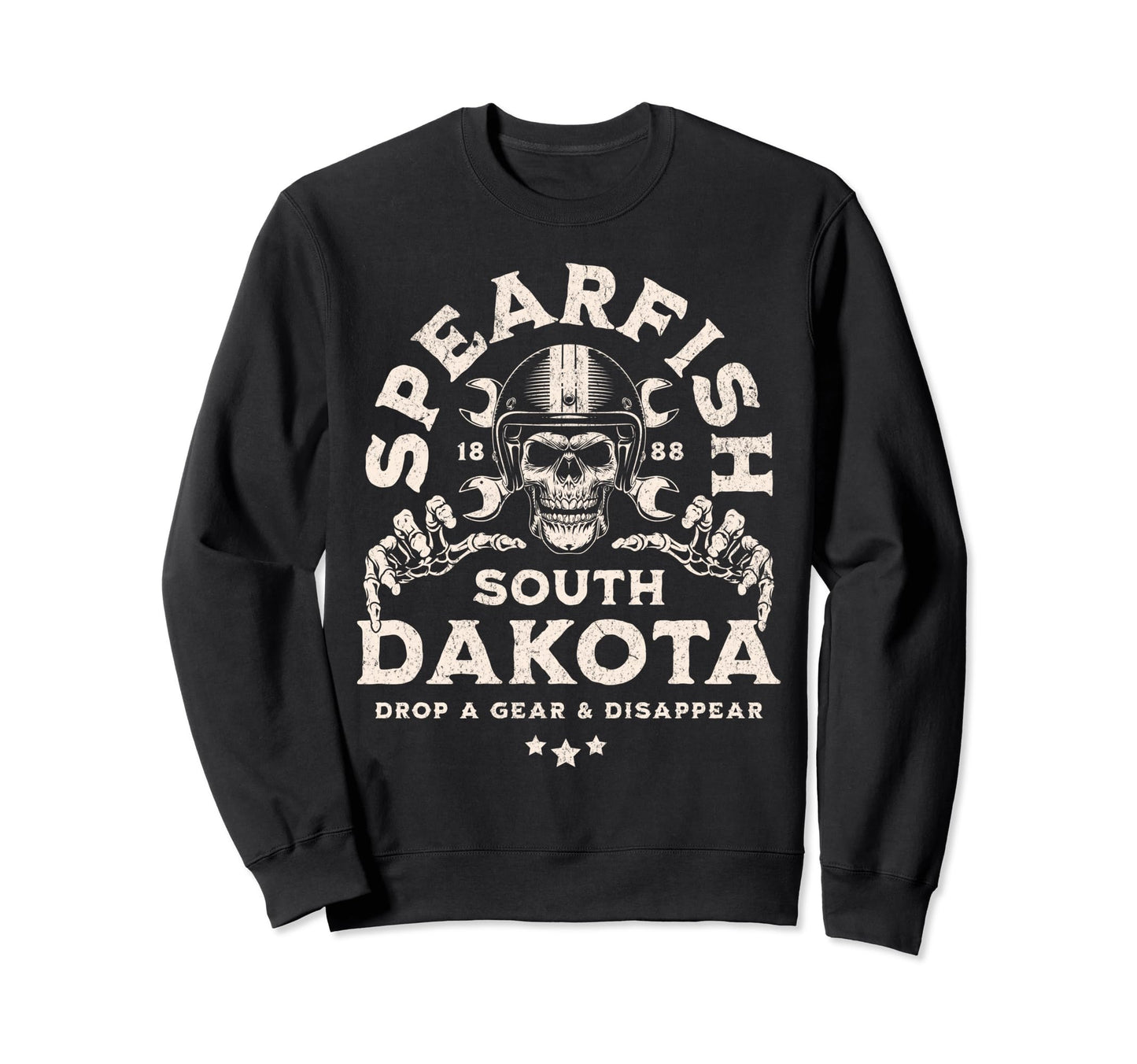 Spearfish South Dakota Motorcycle Sweatshirt - Aesthetic Graphic Unisex - T-Shirt, Sweatshirt, Hoodie