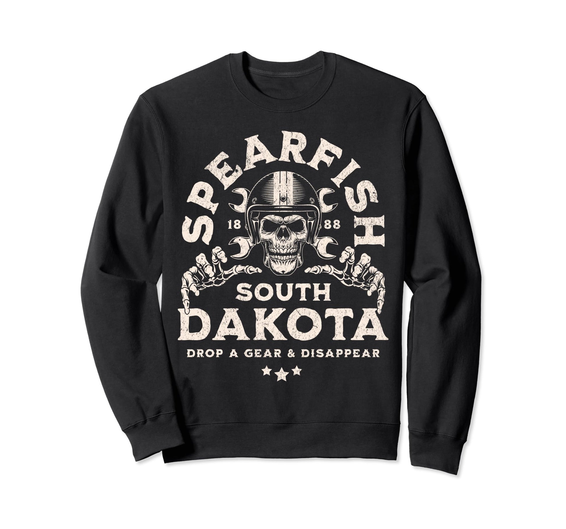 Spearfish South Dakota Motorcycle Sweatshirt - Aesthetic Graphic Unisex - T-Shirt, Sweatshirt, Hoodie