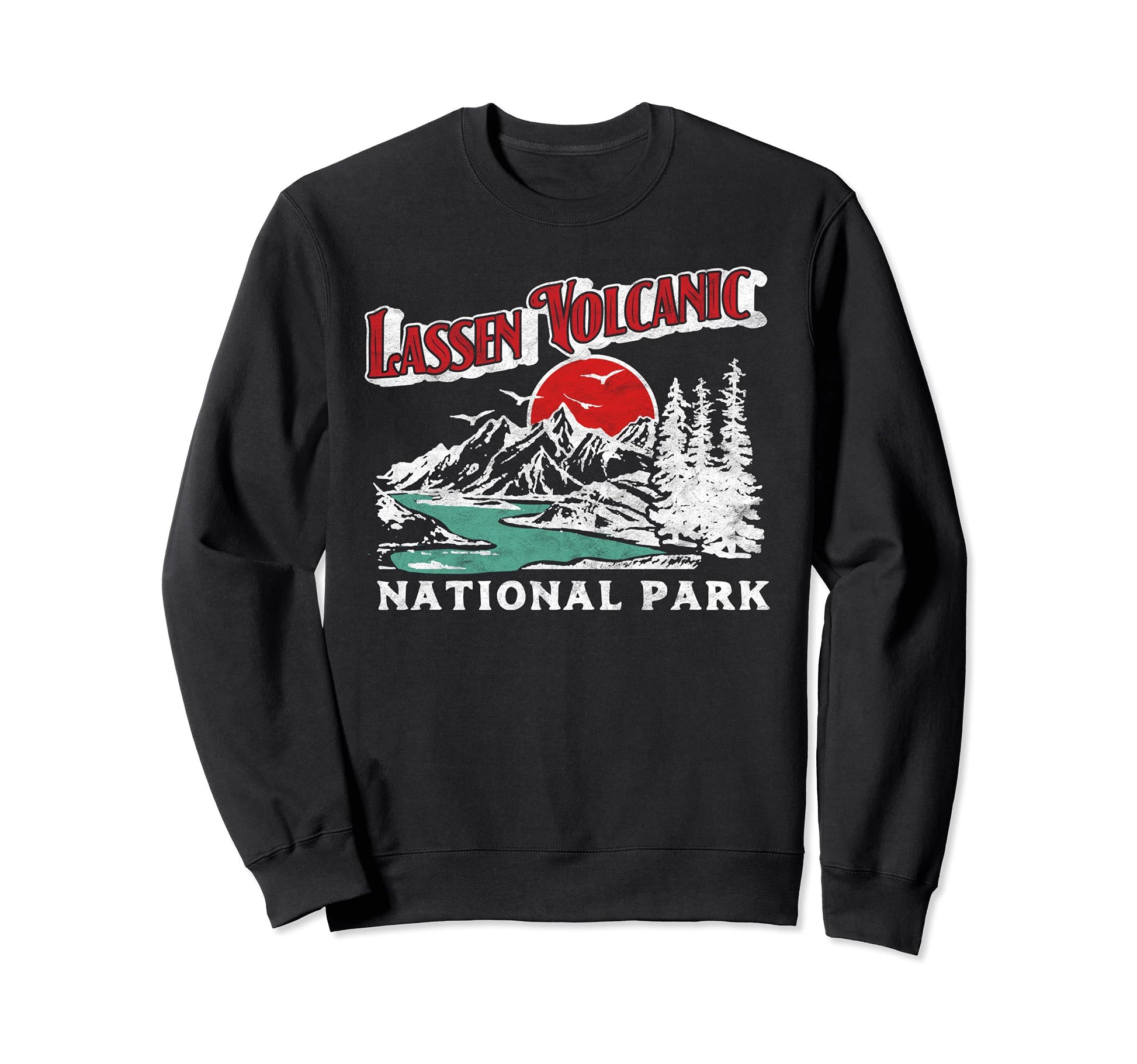 Lassen Volcanic National Park 80S Sweatshirt - Casual Everyday Wear Unisex - T-Shirt, Sweatshirt, Hoodie