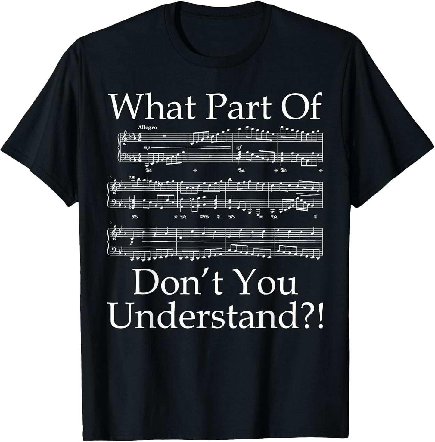 Musician Humor Classical Sheet Music Fun - Adult & Kids T-Shirts, Sweatshirts & Hoodies apparel design preview 1