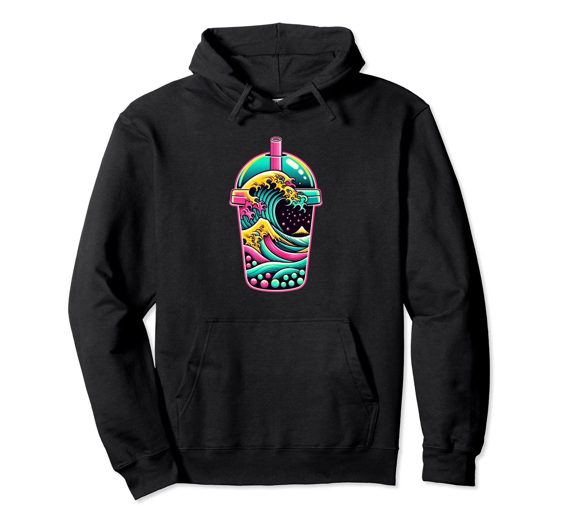 Bubble Boba Tea Vaporwave Aesthetic Great Hoodie - Minimalist Print Unisex - T-Shirt, Sweatshirt, Hoodie