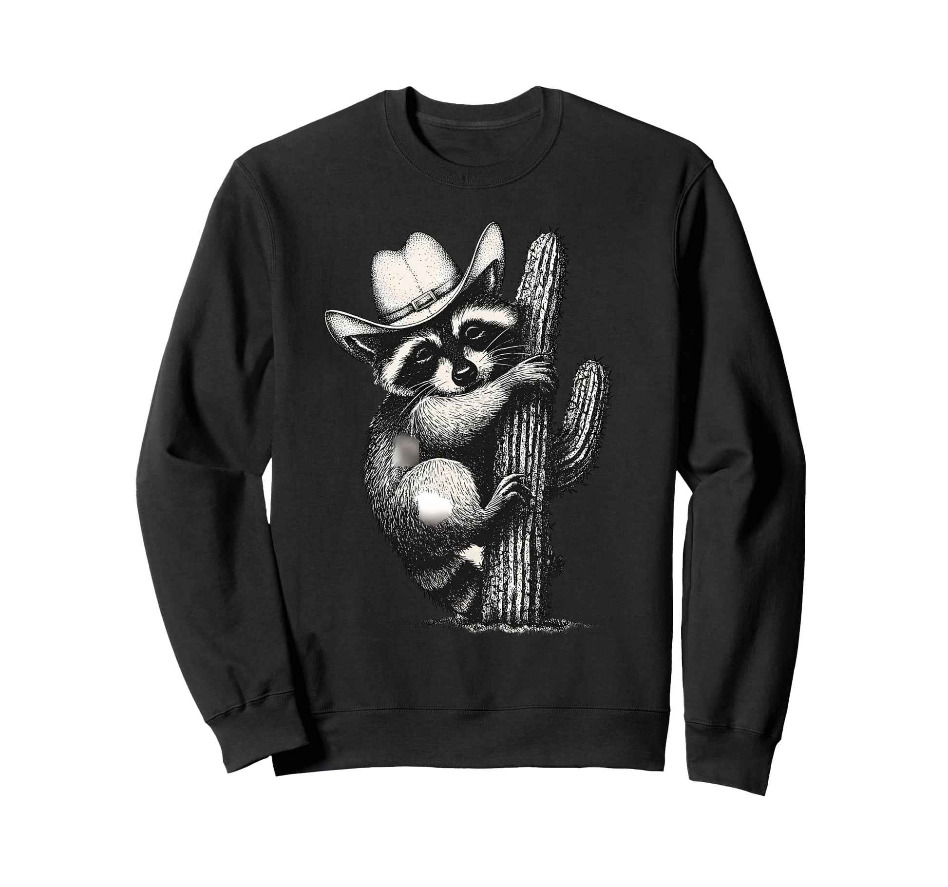 Raccoon Cowboy Rodeo Cowgirl Western Sweatshirt - Graphic Print Unisex - T-Shirt, Sweatshirt, Hoodie