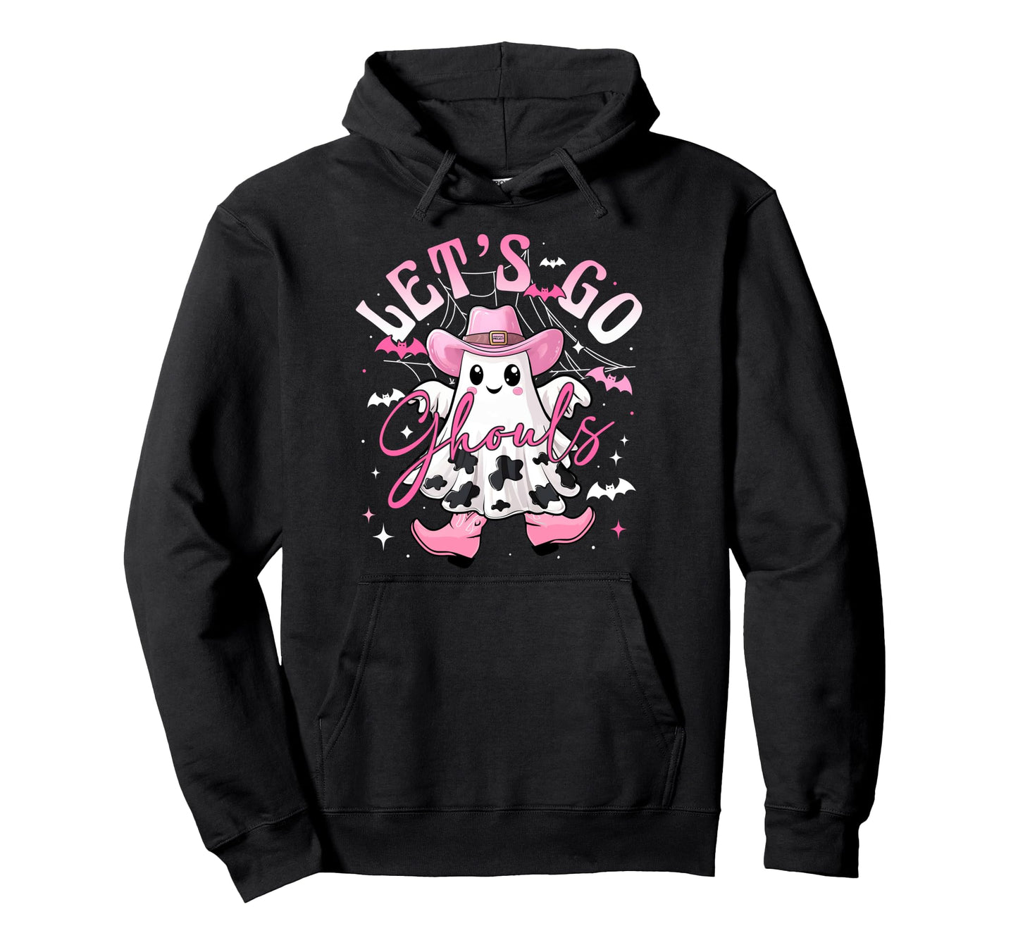 Funny Halloween Lets Go Ghouls Western Hoodie - Unique Graphic Men Women - T-Shirt, Sweatshirt, Hoodie