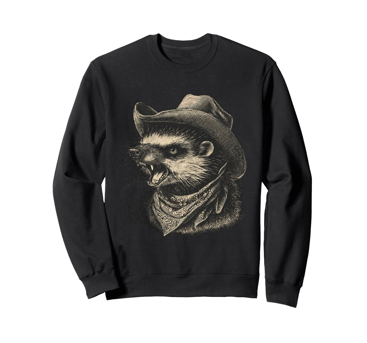 Country Cowboy Hedgehog Rodeo Sweatshirt - Casual Everyday Wear for Adults - T-Shirt, Sweatshirt, Hoodie