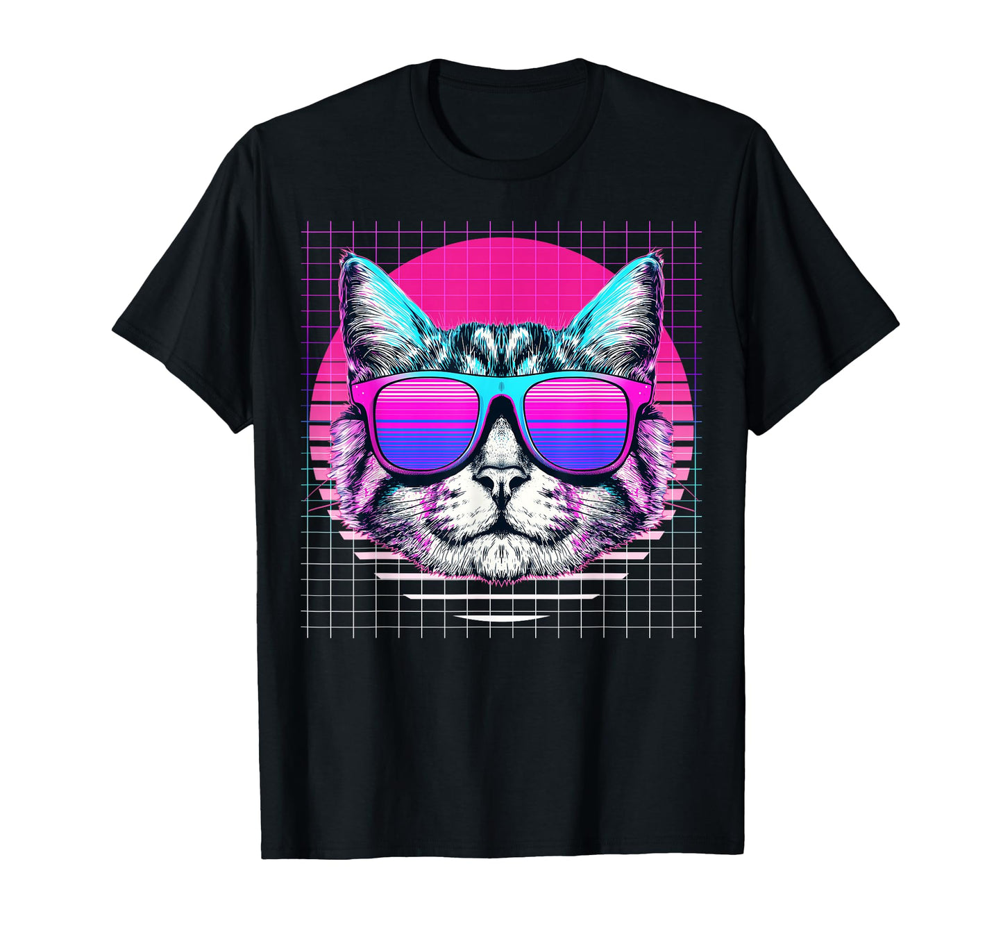 Tabby Cat Sunglasses Vaporwave T-Shirt - Streetwear Style Men Women - T-Shirt, Sweatshirt, Hoodie