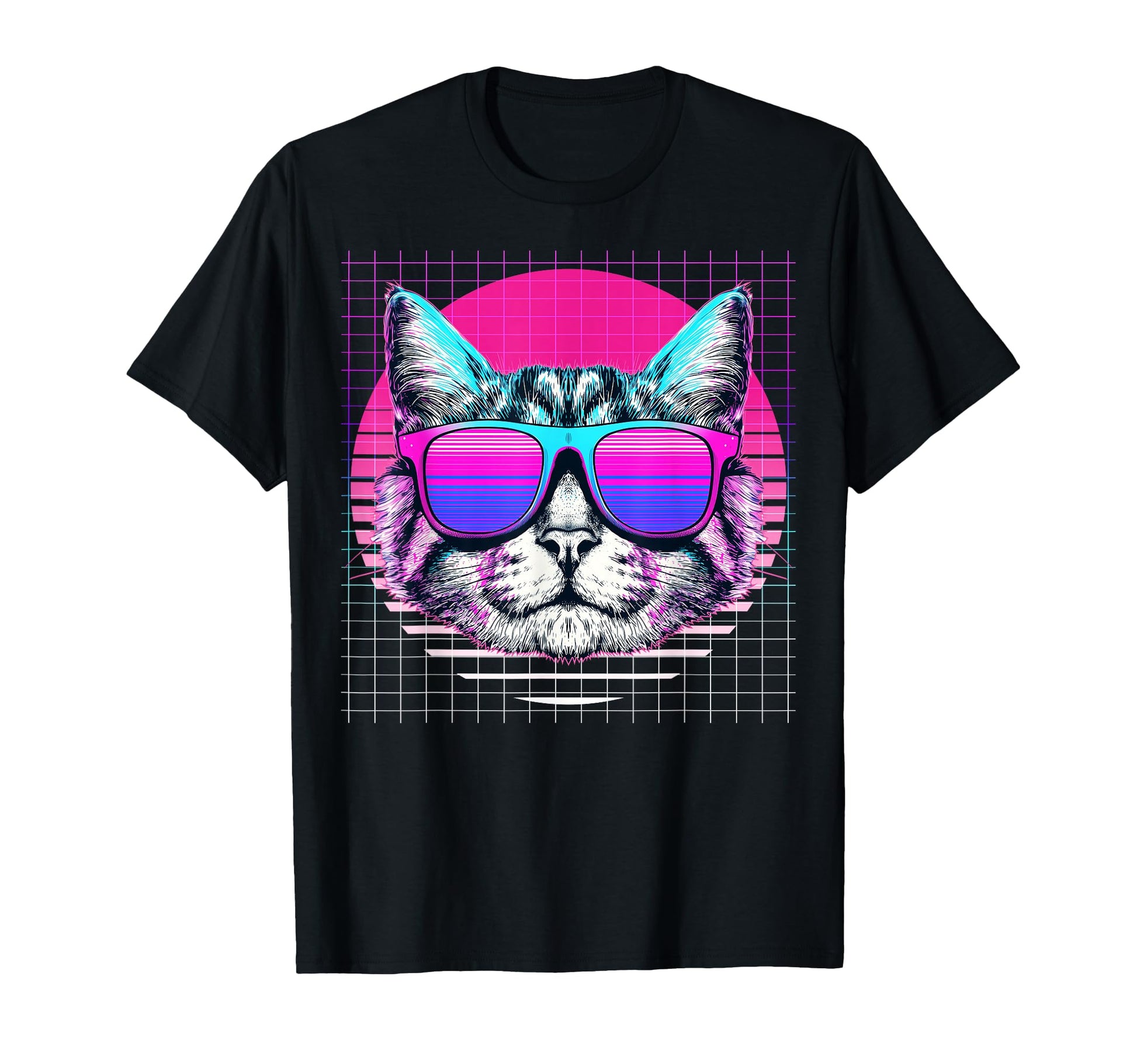 Tabby Cat Sunglasses Vaporwave T-Shirt - Streetwear Style Men Women - T-Shirt, Sweatshirt, Hoodie