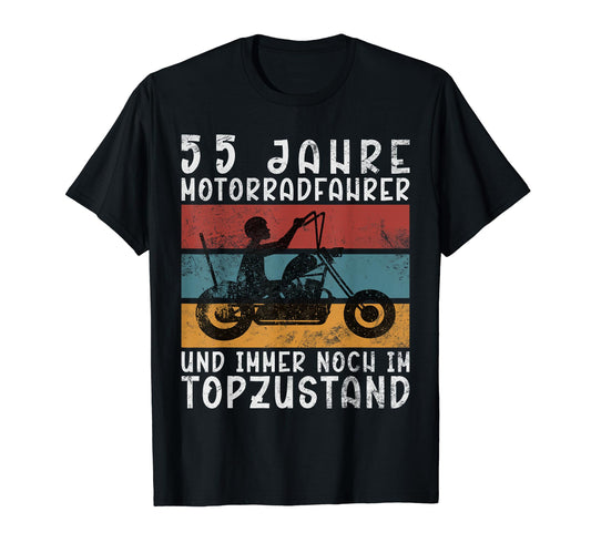 55 Years Biker 1969 Motorcyclist Motorcycle T-Shirt - Trendy Graphic Unisex - T-Shirt, Sweatshirt, Hoodie