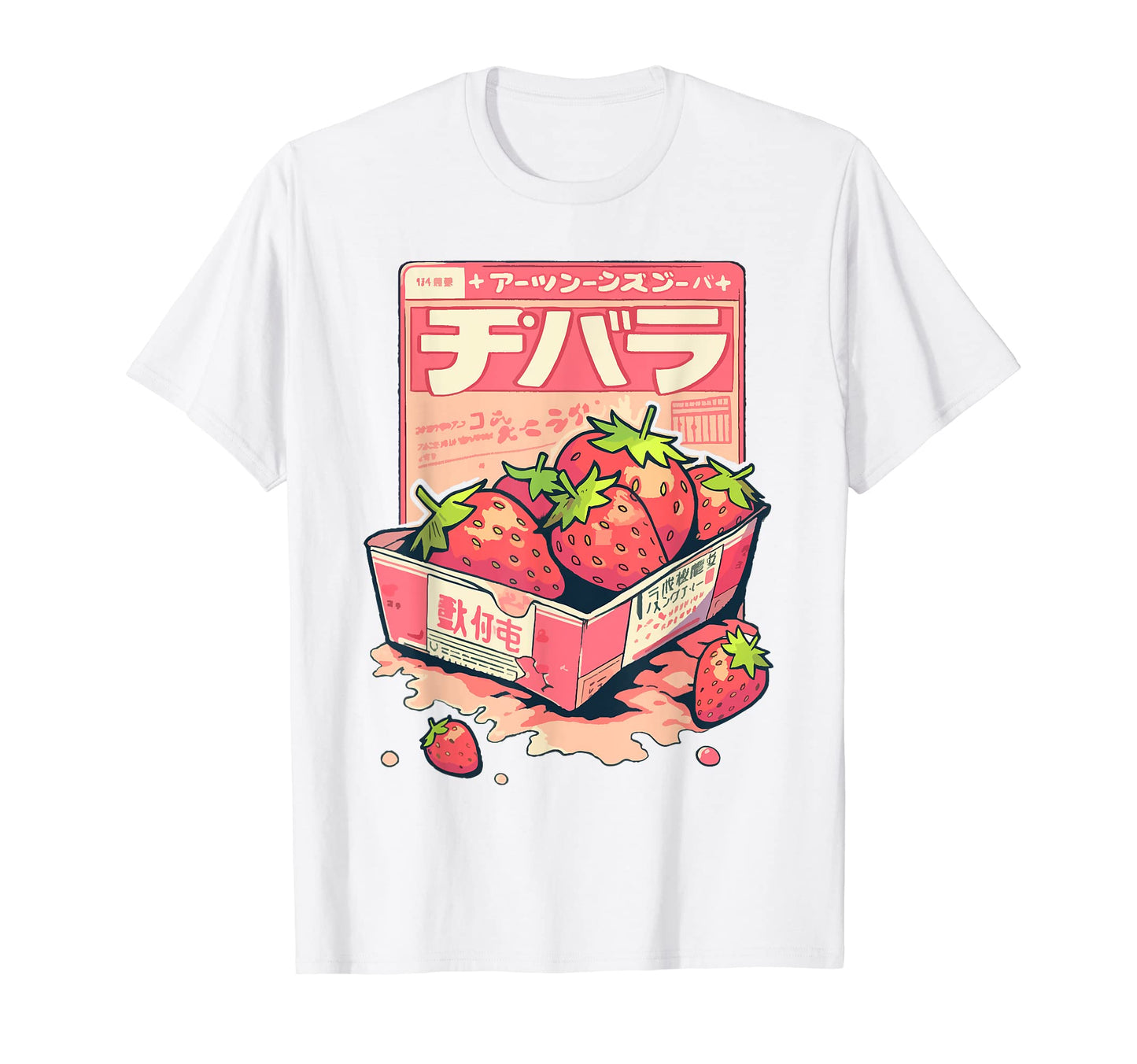 Kawaii Strawberry Japanese Vaporwave T-Shirt - Novelty Apparel Men Women - T-Shirt, Sweatshirt, Hoodie