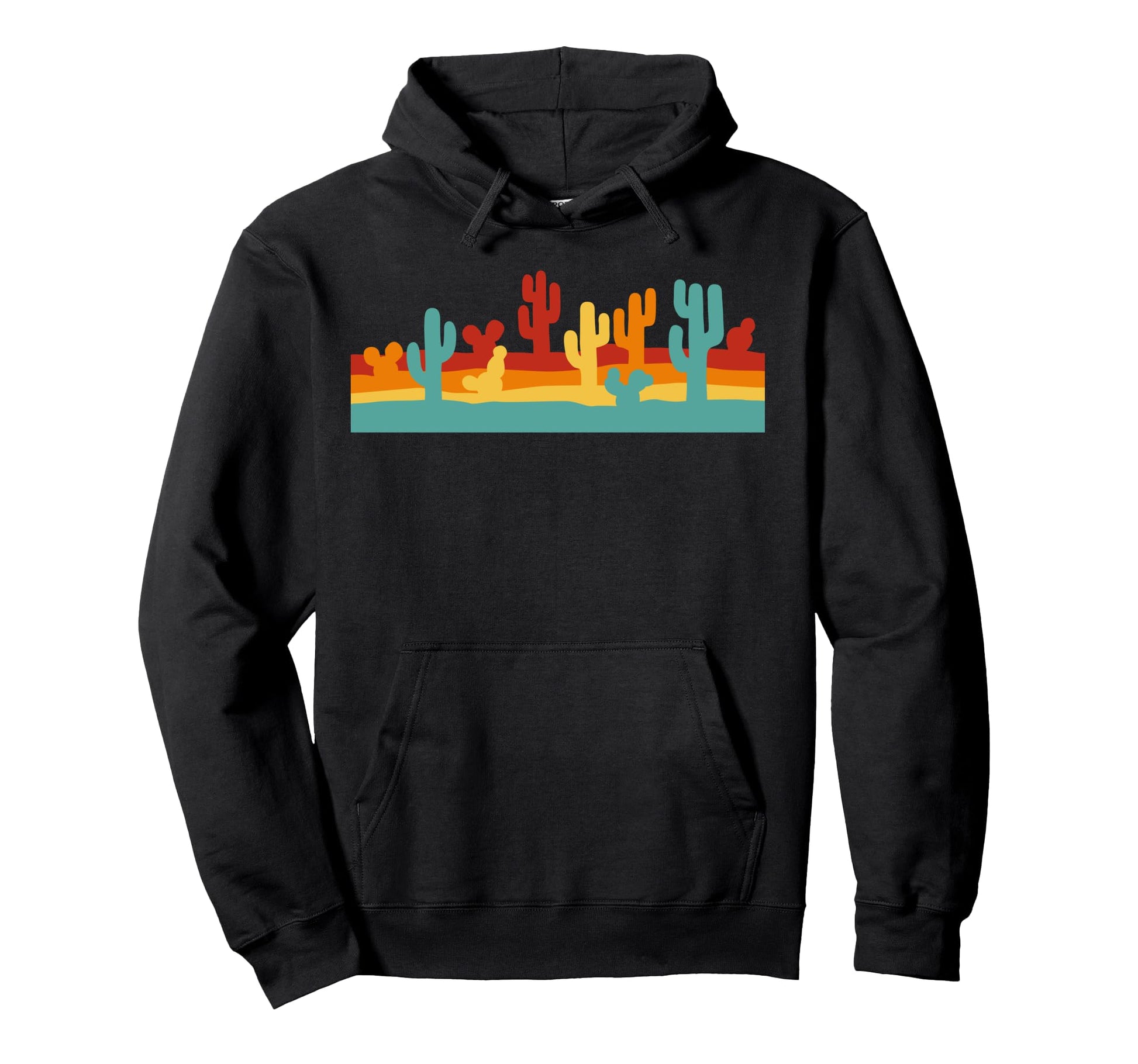 Desert Cacti Minimalist Cactus Wild West Hoodie - Trendy Graphic Men Women - T-Shirt, Sweatshirt, Hoodie