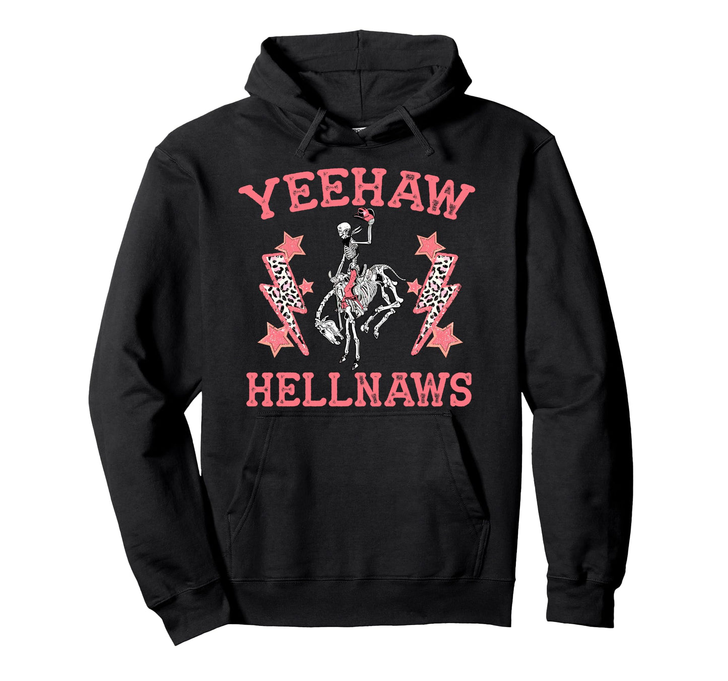 Yeehaw Hellnaw Horse Riding Western Hoodie - Novelty Apparel for Adults - T-Shirt, Sweatshirt, Hoodie