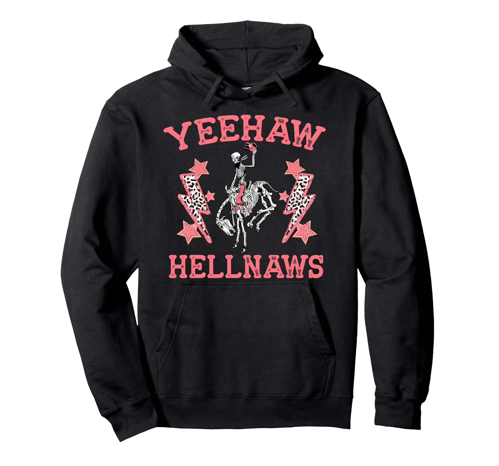 Yeehaw Hellnaw Horse Riding Western Hoodie - Novelty Apparel for Adults - T-Shirt, Sweatshirt, Hoodie