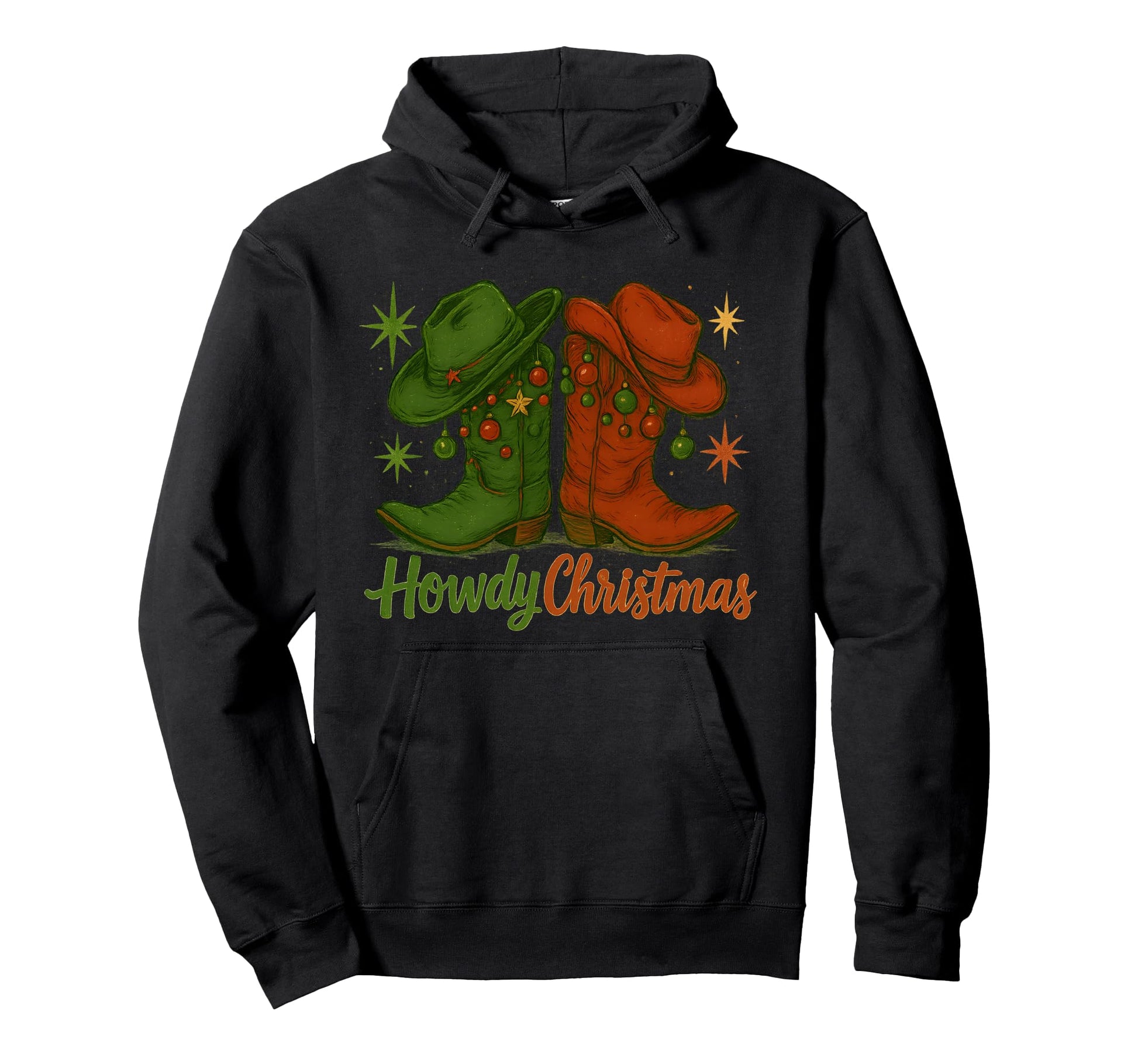 Howdy Western Cowboy Cowgirl Boots Hoodie - Trendy Graphic for Adults - T-Shirt, Sweatshirt, Hoodie
