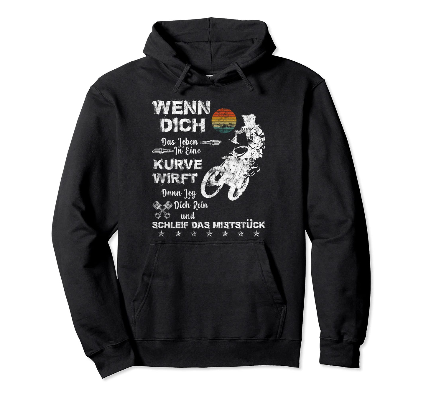If You Live Curve Throws Motorcycle Hoodie - Fun Novelty Design Men Women - T-Shirt, Sweatshirt, Hoodie