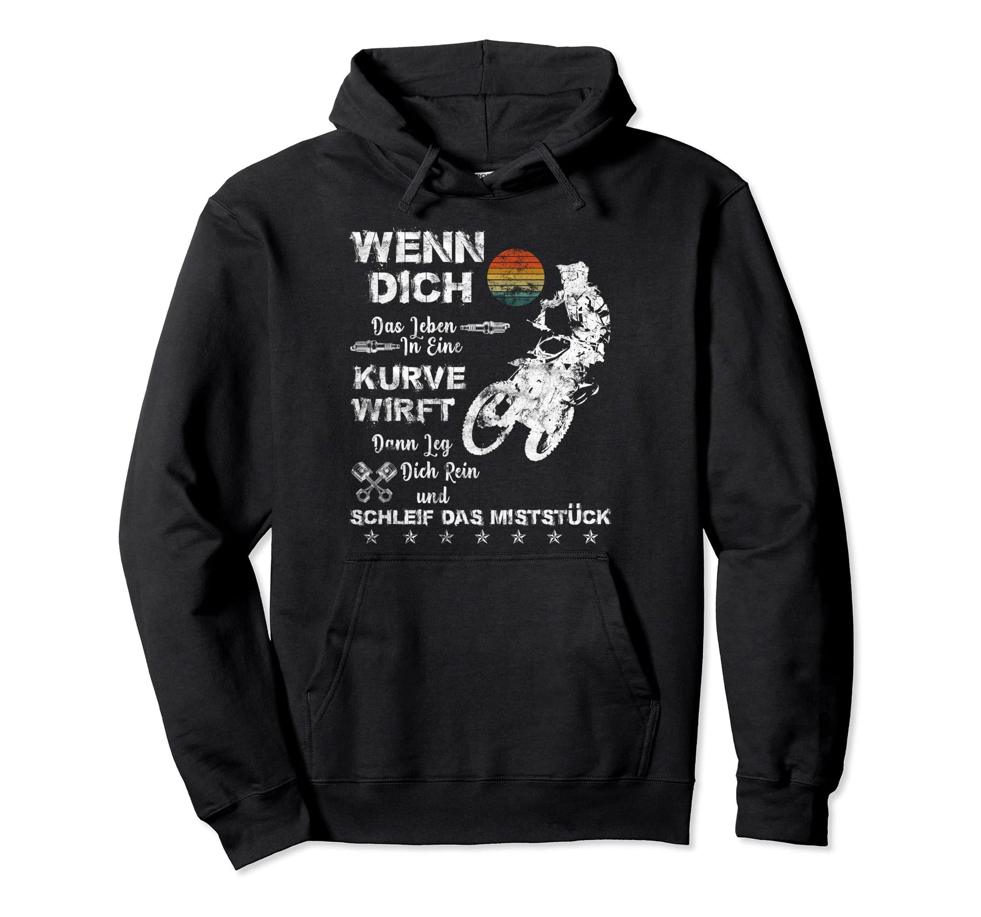 If You Live Curve Throws Motorcycle Hoodie - Fun Novelty Design Men Women - T-Shirt, Sweatshirt, Hoodie