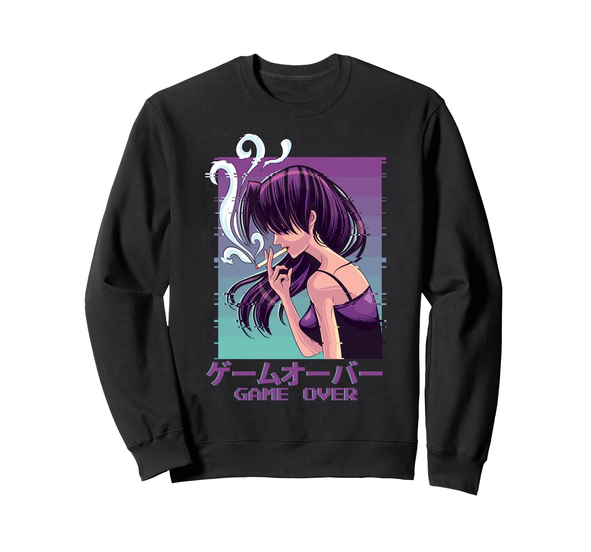 Japanese Vaporwave Sad Anime Game Sweatshirt - Fun Novelty Design Unisex - T-Shirt, Sweatshirt, Hoodie