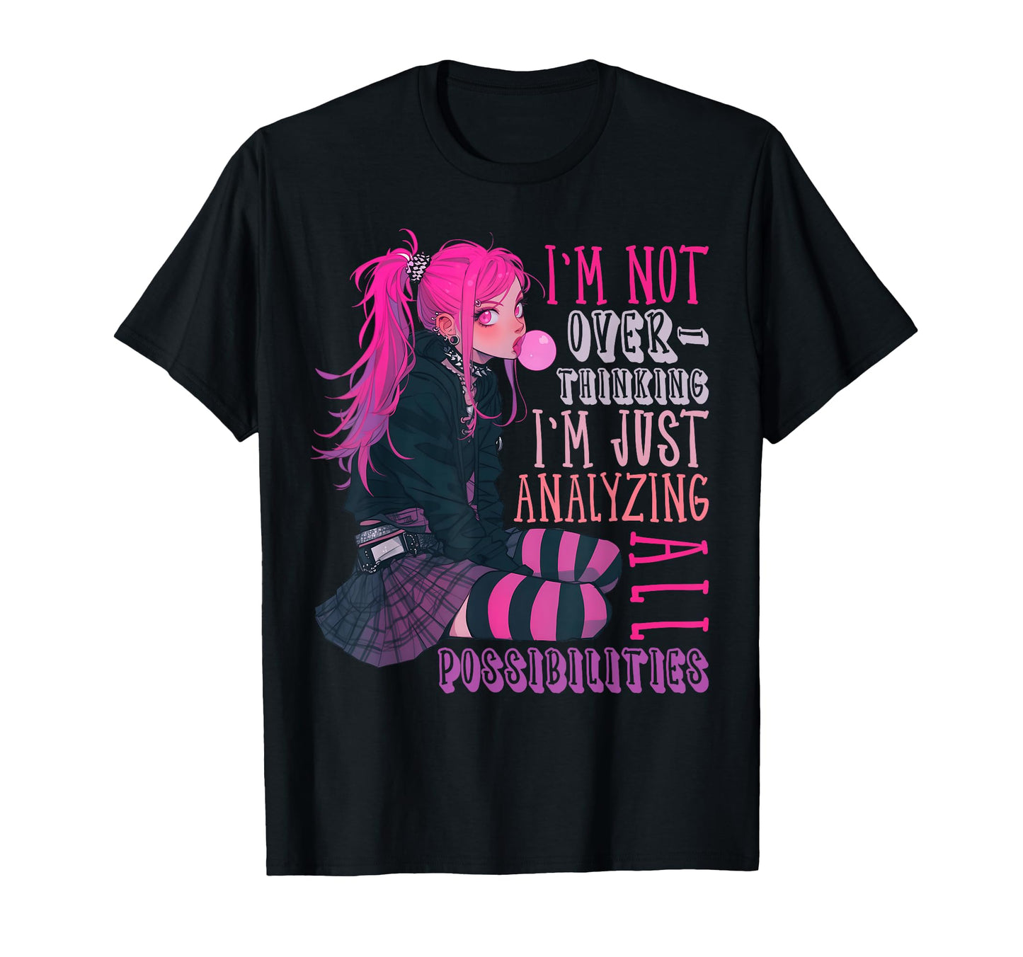 Anime E Overthinking Aesthetic Soft T-Shirt - Casual Everyday Wear Unisex - T-Shirt, Sweatshirt, Hoodie