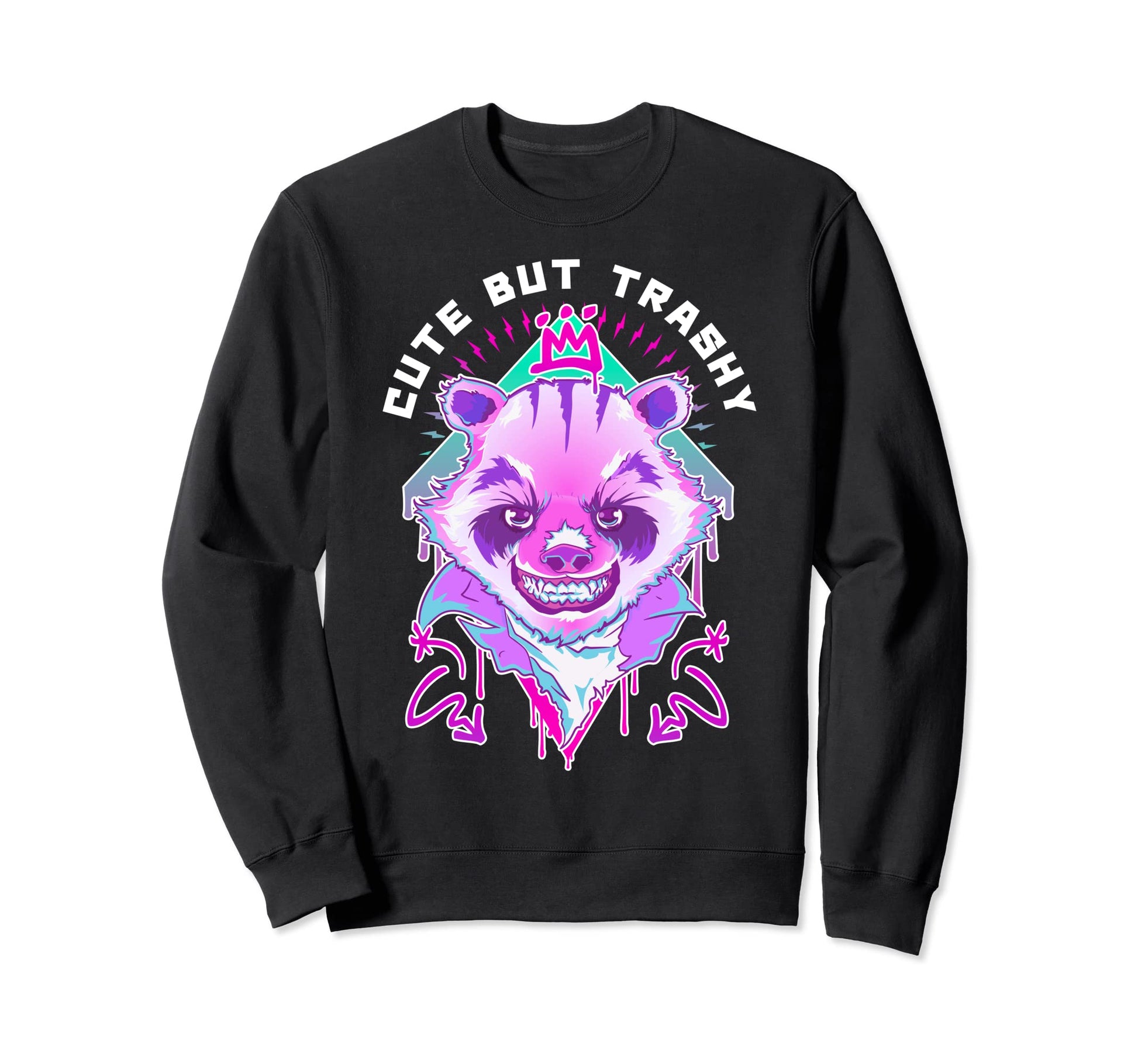 But Trashy Pastel Goth Raccoon Sweatshirt - Unique Graphic Unisex - T-Shirt, Sweatshirt, Hoodie
