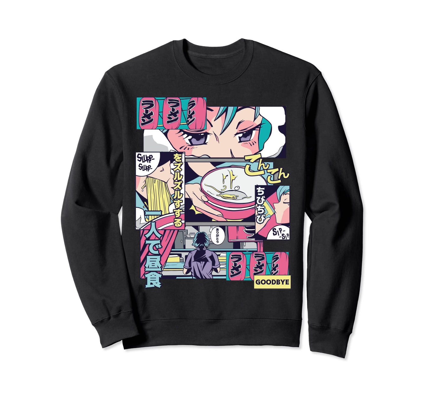 Ramen Japanese Vaporwave 90S Aesthetic Sweatshirt - Trendy Graphic Unisex - T-Shirt, Sweatshirt, Hoodie
