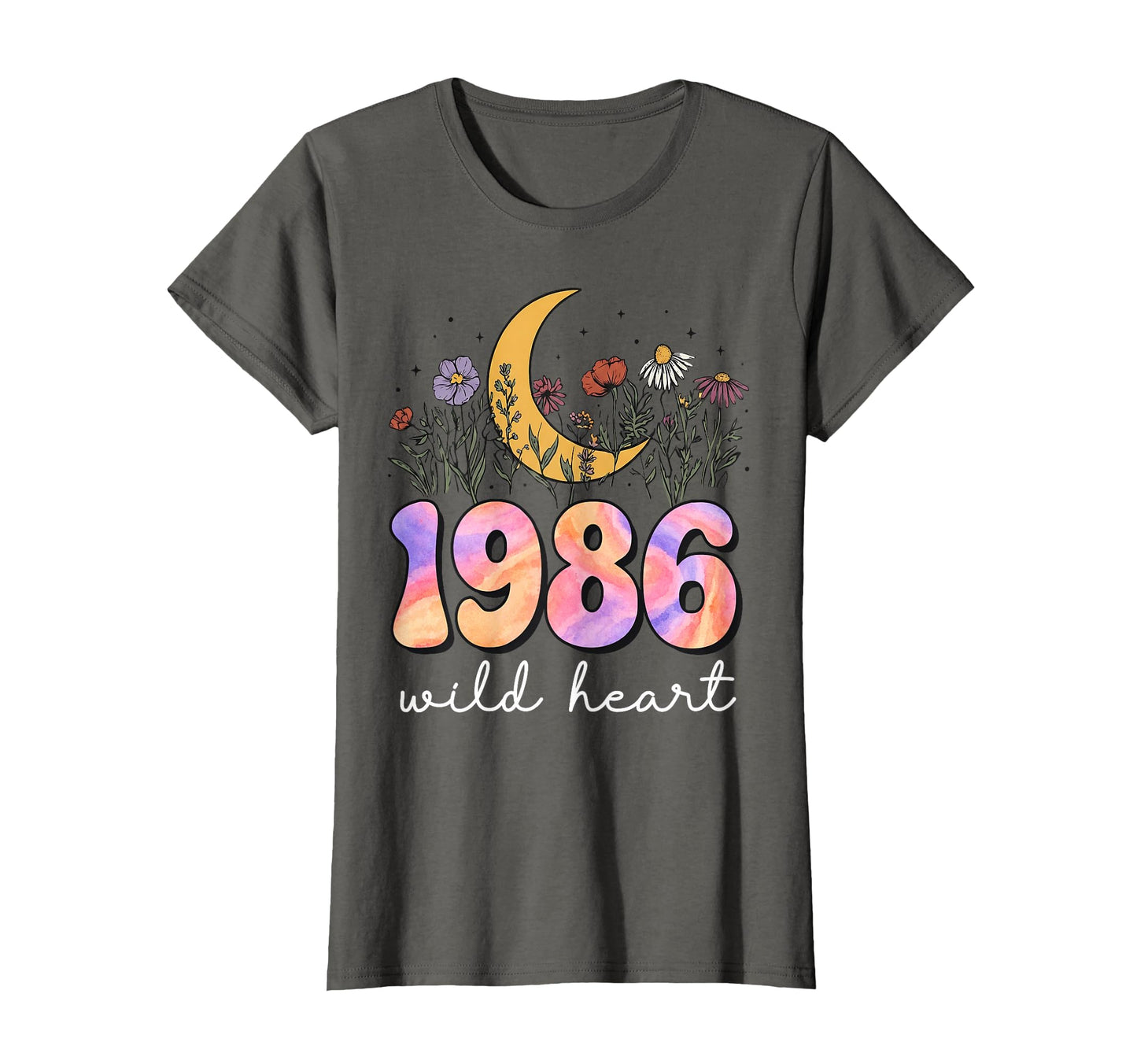 1986 Wild Heart 40Th Birthday Boho Moon T-Shirt - Unique Graphic Men Women - T-Shirt, Sweatshirt, Hoodie