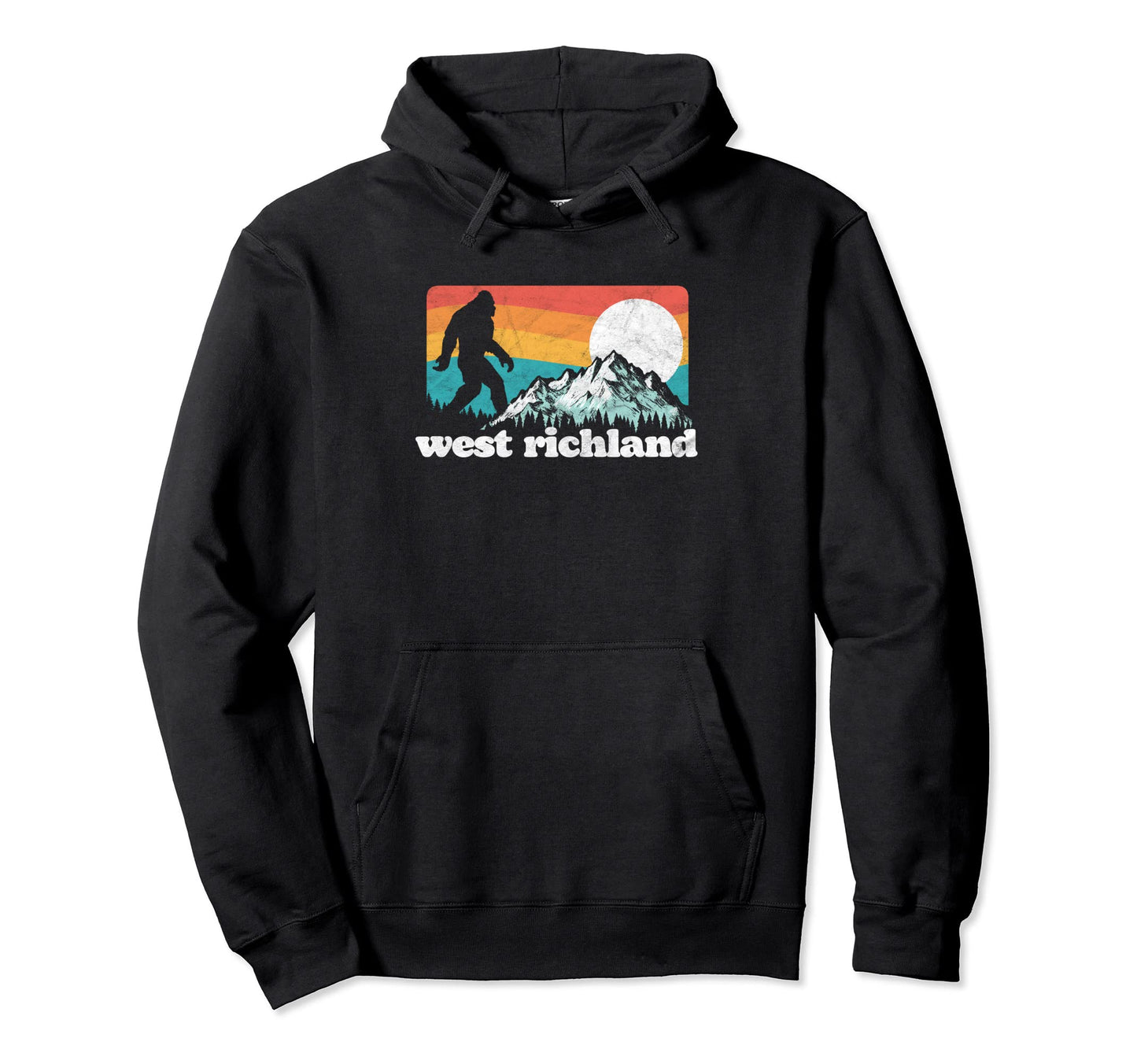 West Richland Washington Bigfoot Hoodie - Streetwear Style for Adults - T-Shirt, Sweatshirt, Hoodie