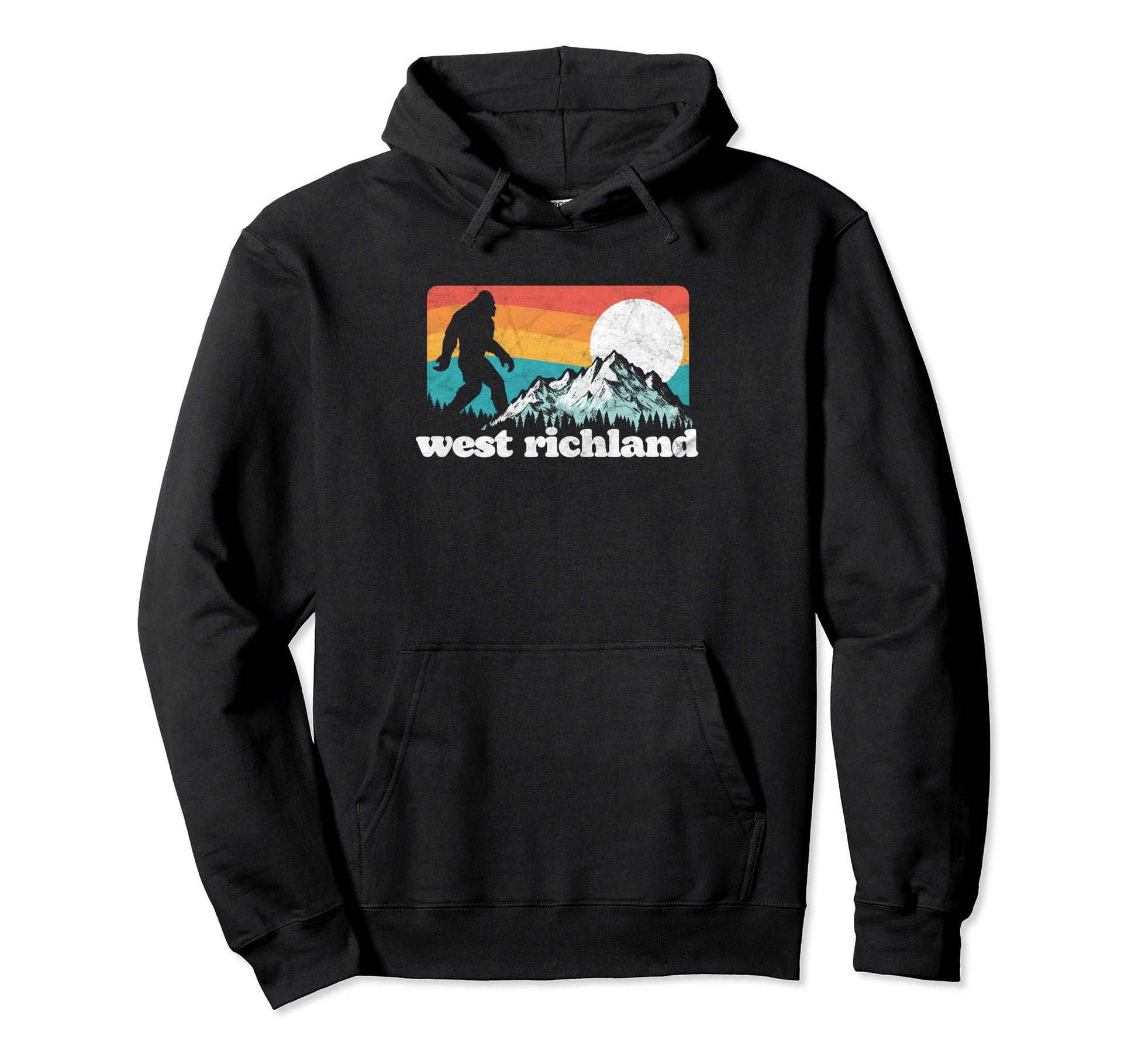 West Richland Washington Bigfoot Hoodie - Streetwear Style for Adults - T-Shirt, Sweatshirt, Hoodie