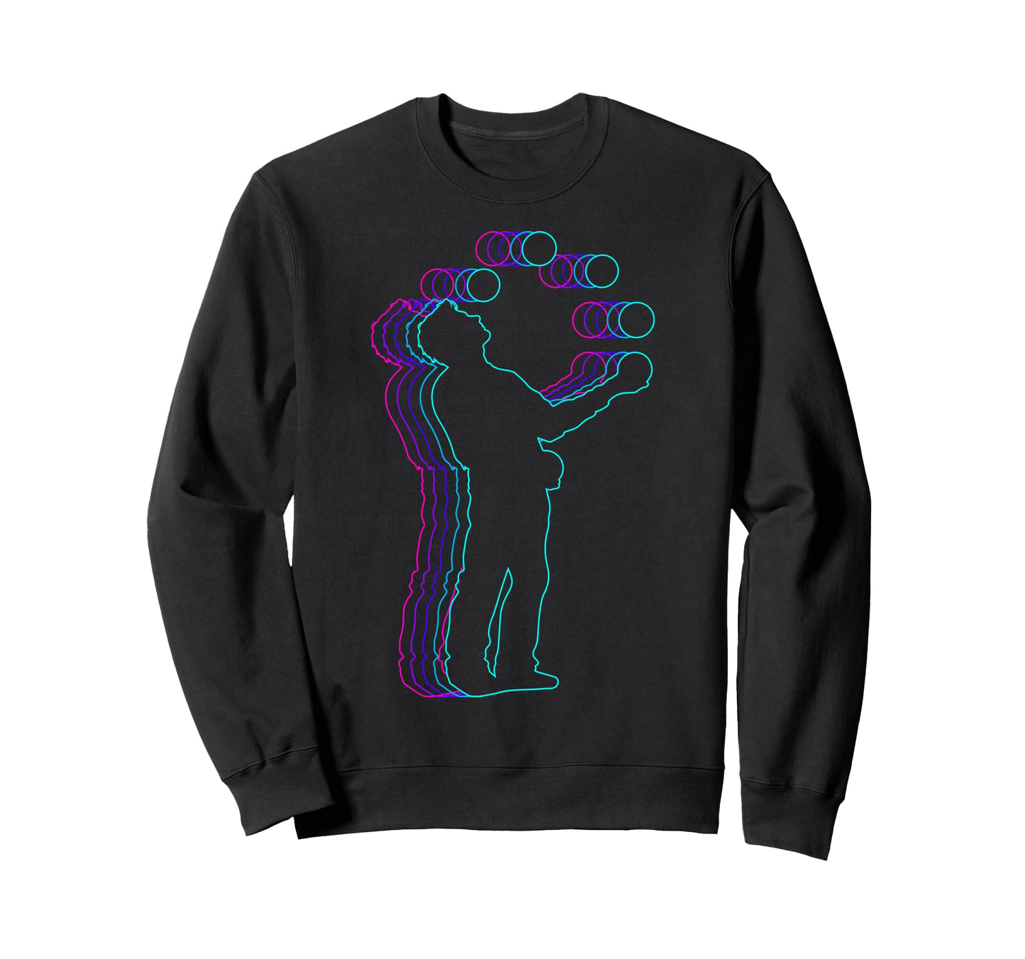 Juggling Juggler Circus Vaporwave Sweatshirt - Streetwear Style for Adults - T-Shirt, Sweatshirt, Hoodie