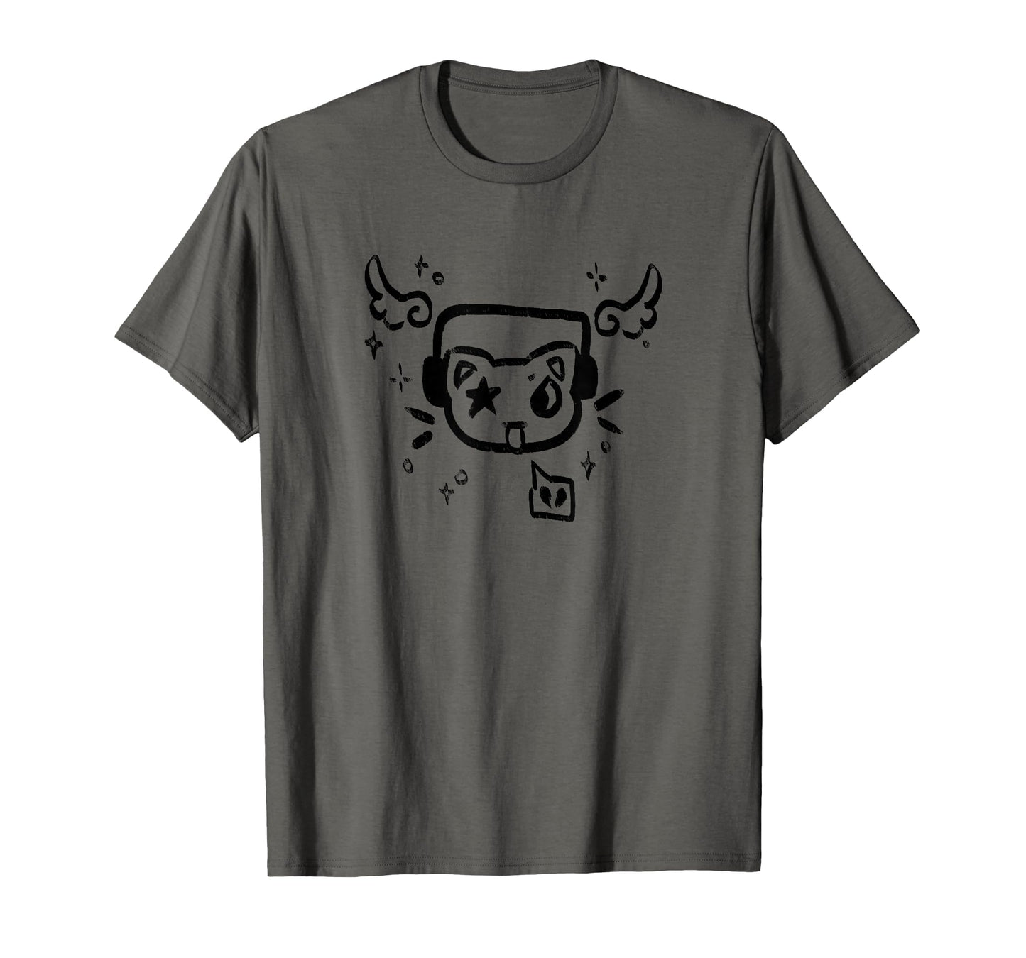 Y2K 90S Cat Headphone Headset T-Shirt - Unique Graphic Unisex - T-Shirt, Sweatshirt, Hoodie