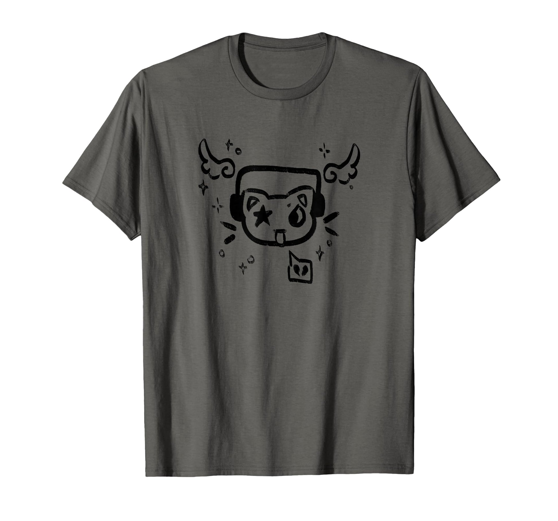 Y2K 90S Cat Headphone Headset T-Shirt - Unique Graphic Unisex - T-Shirt, Sweatshirt, Hoodie