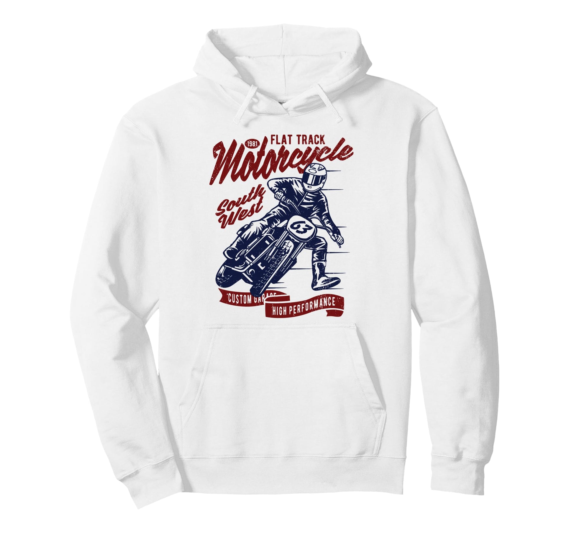 Flat Track Motorcycle Race Hoodie - Novelty Apparel Men Women - T-Shirt, Sweatshirt, Hoodie