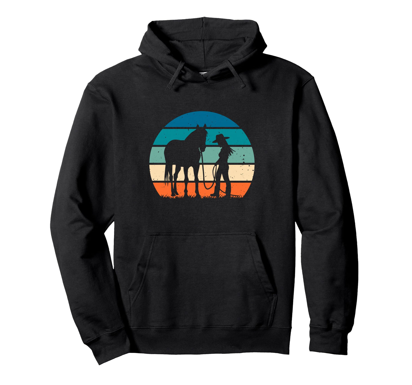 Cowgirl Horse Sunset Western Hoodie - Casual Everyday Wear for Adults - T-Shirt, Sweatshirt, Hoodie
