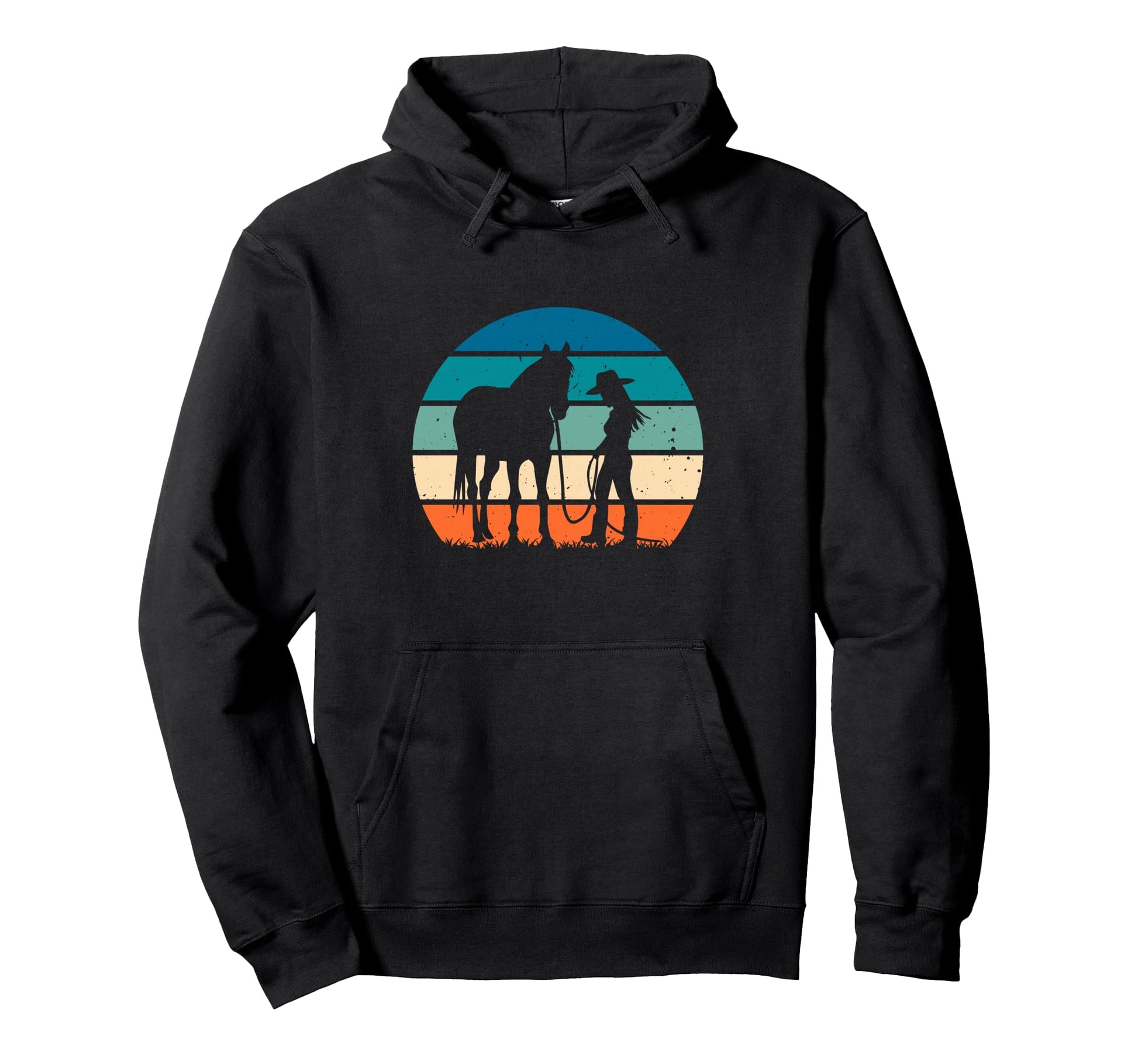 Cowgirl Horse Sunset Western Hoodie - Casual Everyday Wear for Adults - T-Shirt, Sweatshirt, Hoodie